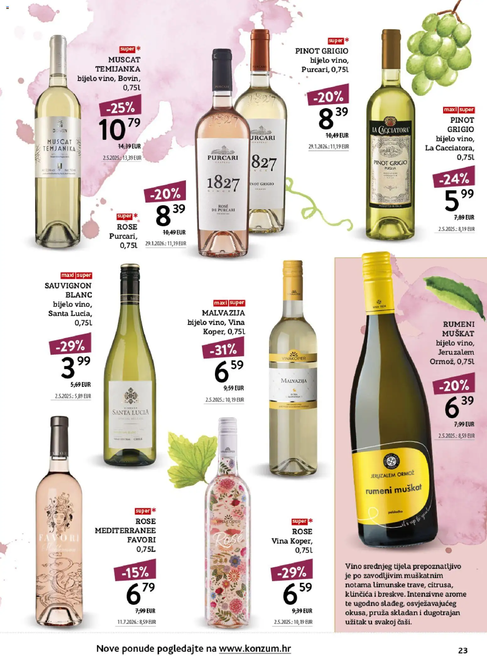 Konzum katalog | vrijedi od 12.10.2026 | Stranica: 23 | Proizvodi: Vino