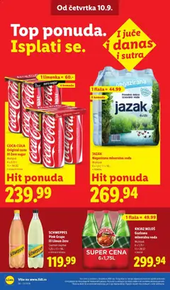 KNJAŽ MILOŠ Gazirana mineralna voda, Multipack 6 x 1,75 l - pregled Lidl kataloga - važi od 10.09.2026 | Strana: 34