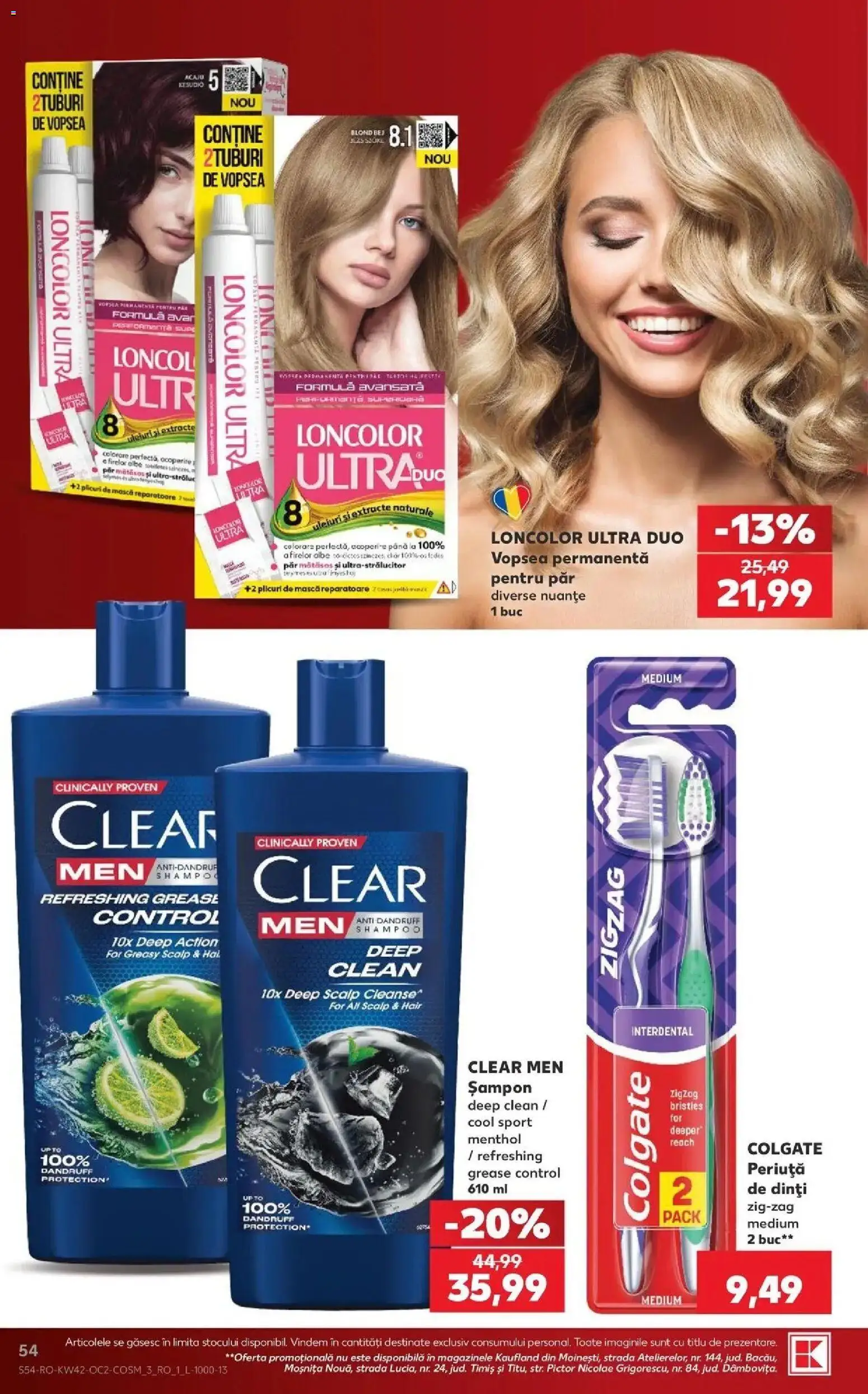 Kaufland Curtea de Argeș 14.10.2026 - Revista si Oferta | Pagină: 54 | Produse: Clean, Clear men, Șampon, Clear