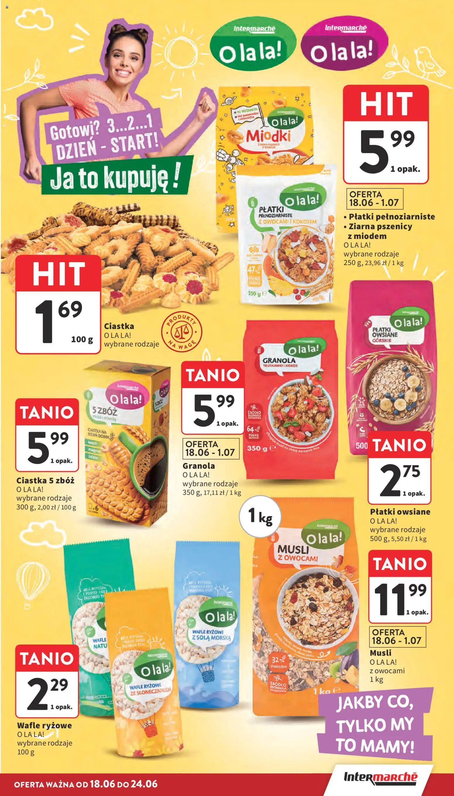 Intermarche gazetka od 18.06.2026 | Strona: 23 | Produkty: Wafle, Granola, Ciastka, Orzechy