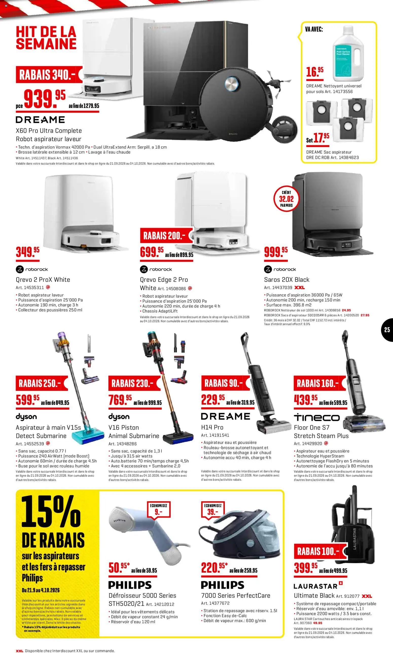 Interdiscount aktionen FR – gültig ab 21.09.2026 | Seite: 25 | Produkte: Philips, Dyson