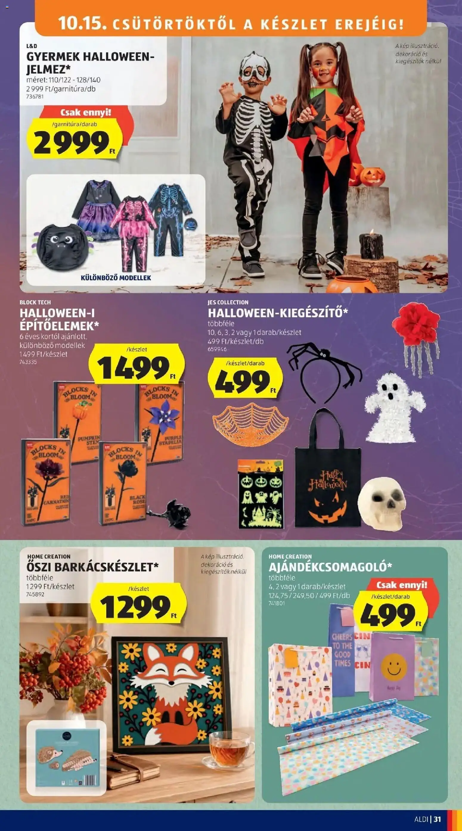 Aldi akciós ujság - amely érvényes a következő dátumtól: 2026.10.15. | Oldal: 31 | Termékek: Rosé, Dekoráció