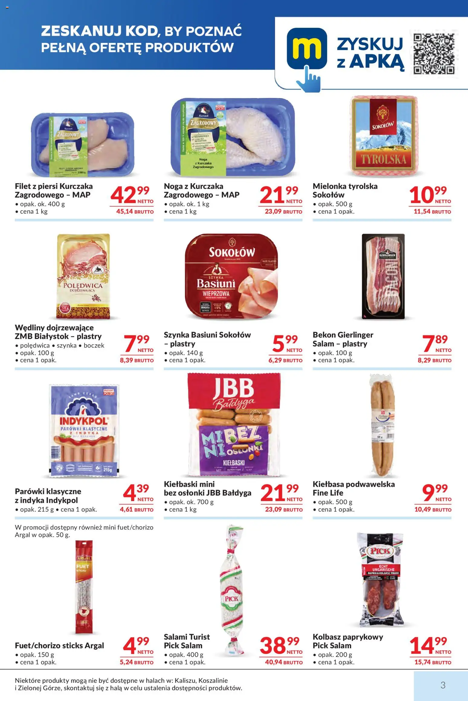 Makro gazetka od 09.06.2026 | Strona: 3 | Produkty: Kiełbasa, Mielonka tyrolska, Bekon, Fuet