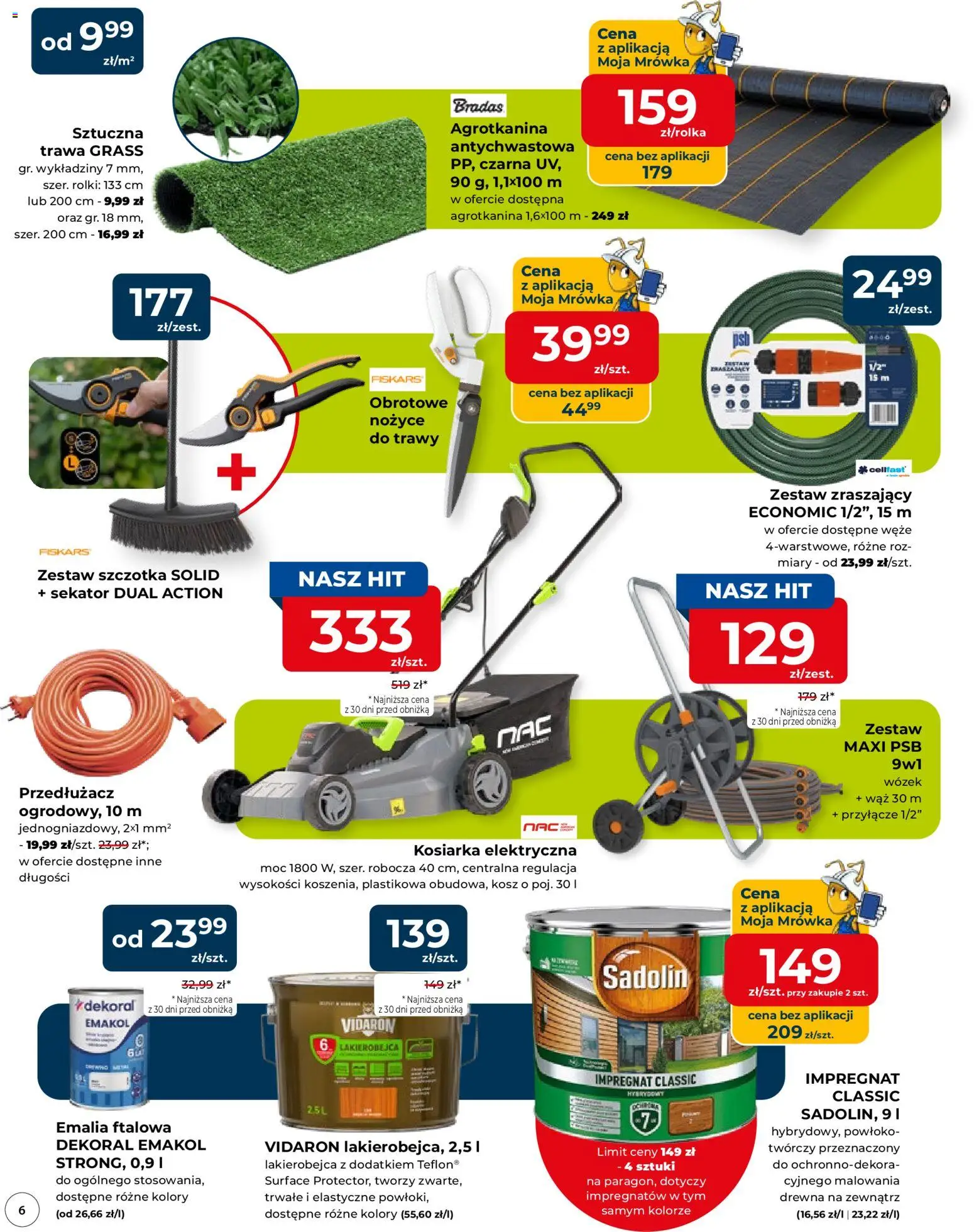 Mrówka gazetka - Malbork od 23.04.2026 | Strona: 6 | Produkty: Rolki, Kosiarka, Przedłużacz, Szczotka