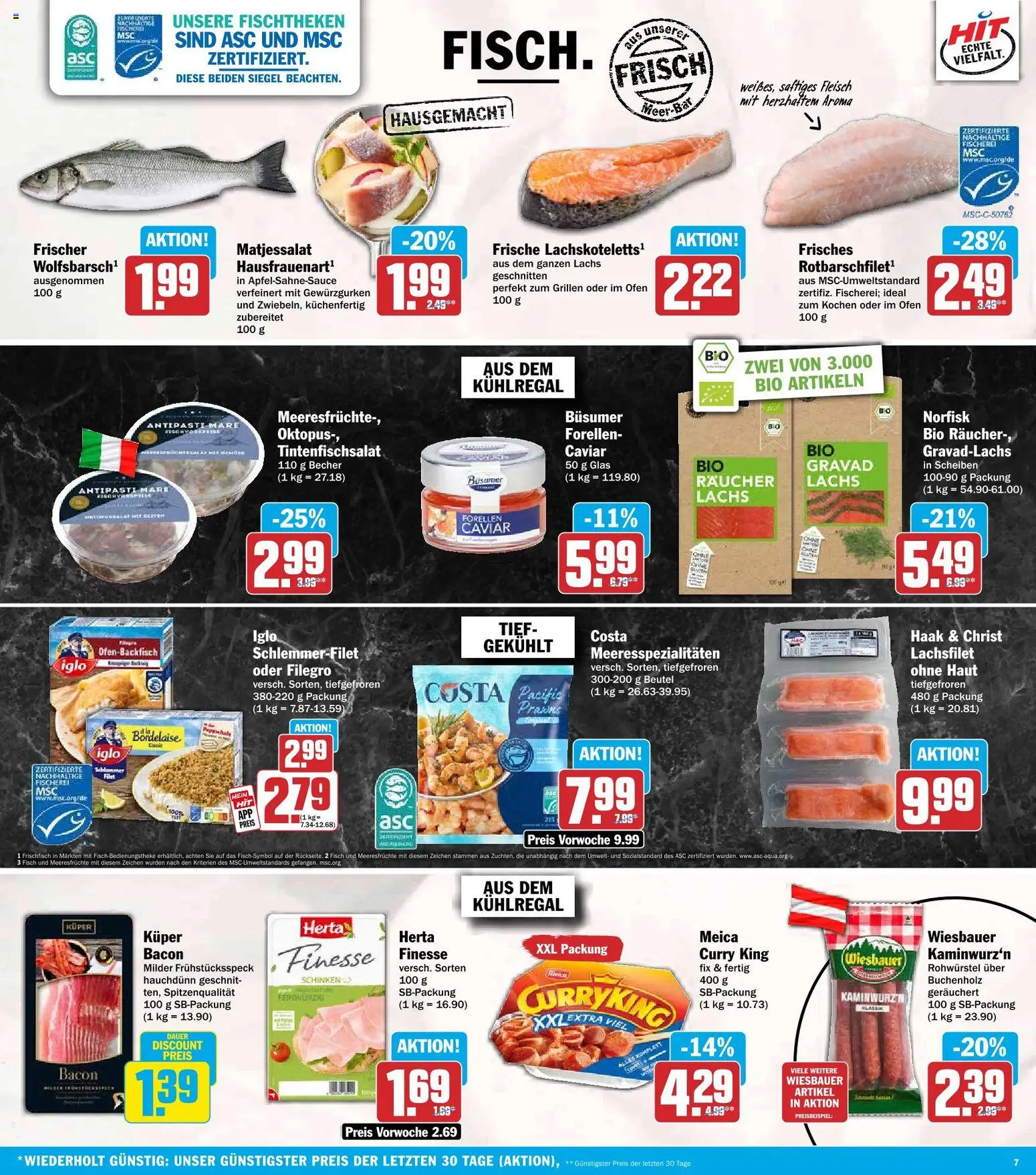 HIT Prospekt – gültig ab 26.10.2026 | Seite: 7 | Produkte: Ofen, Meica, Meeresfrüchte, Schinken