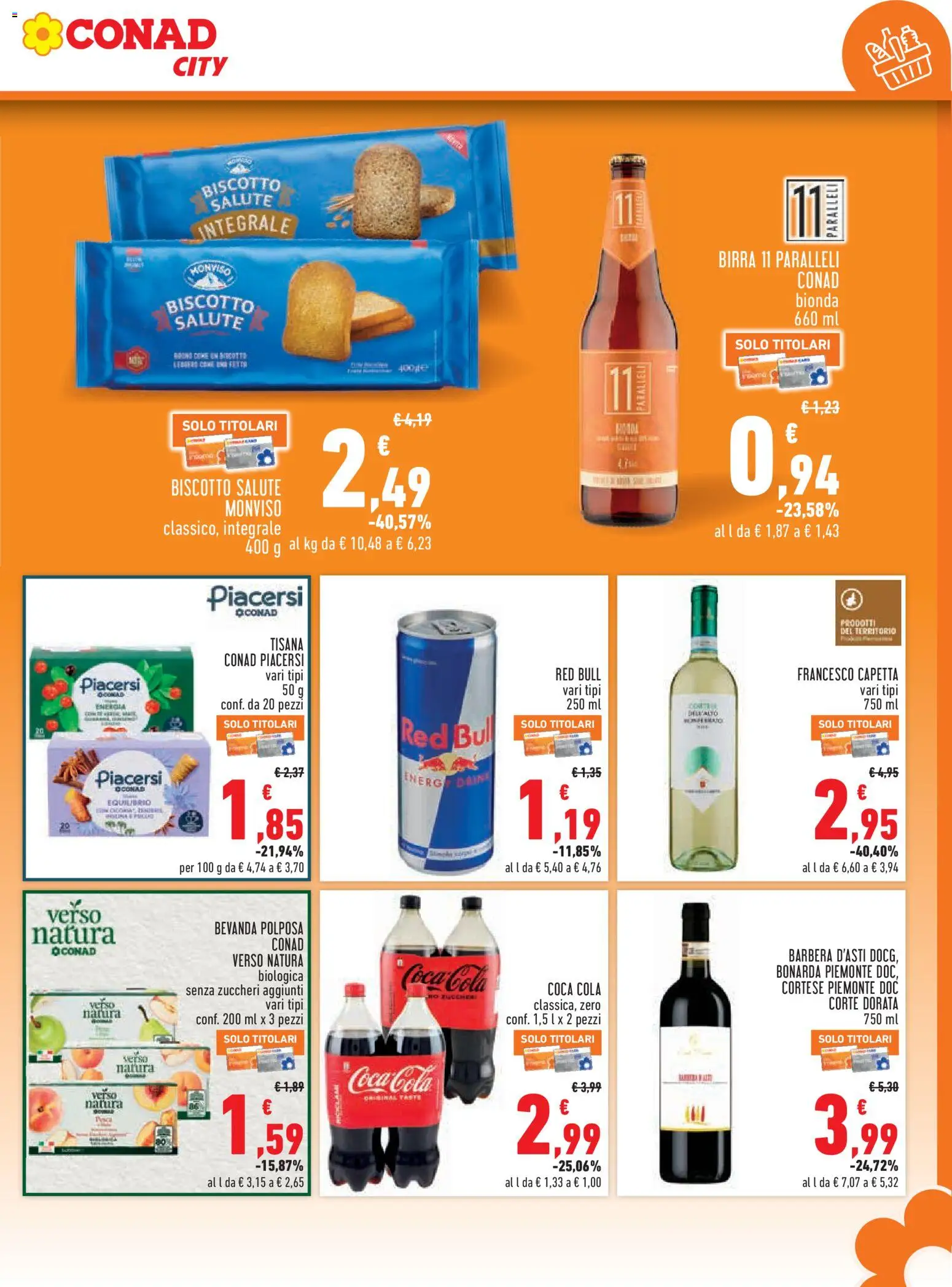 Volantino Conad del 04.06.2026 | Pagina: 13 | Prodotti: Birra, Red Bull, Coca Cola