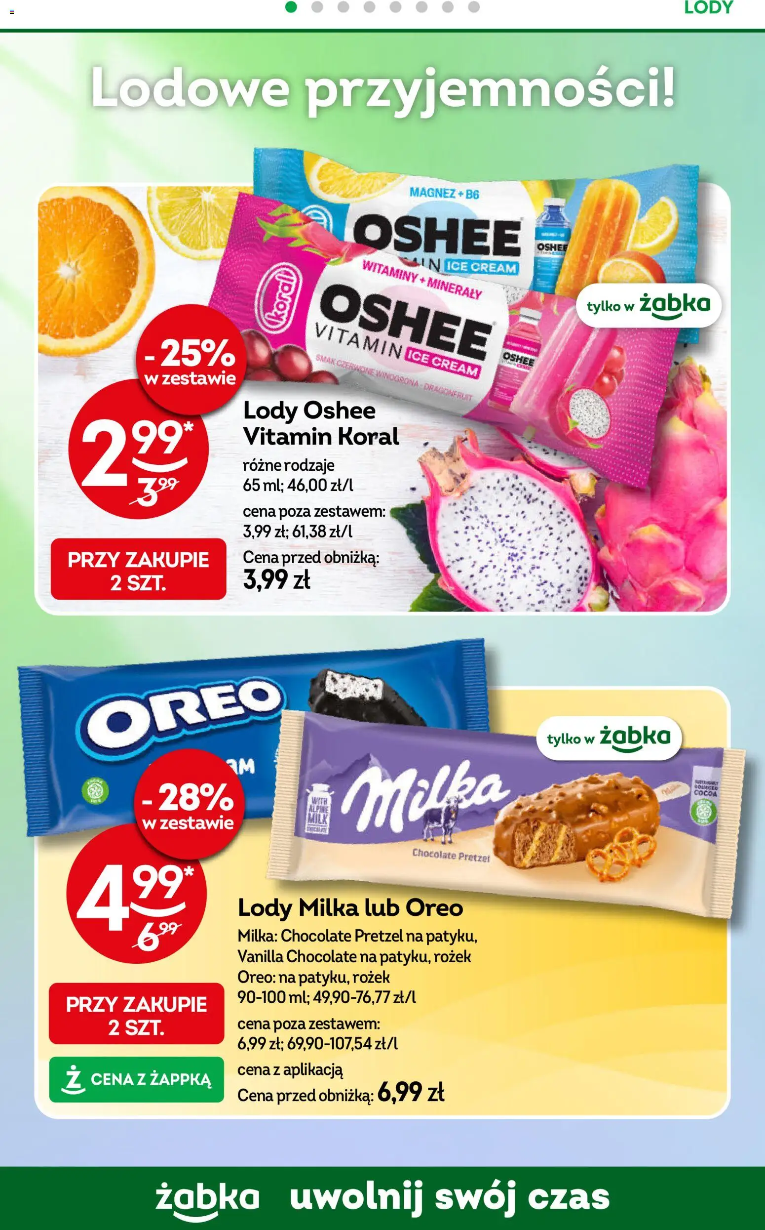Żabka gazetka od 17.06.2026 | Strona: 50 | Produkty: Winogrona, Milka, Lody