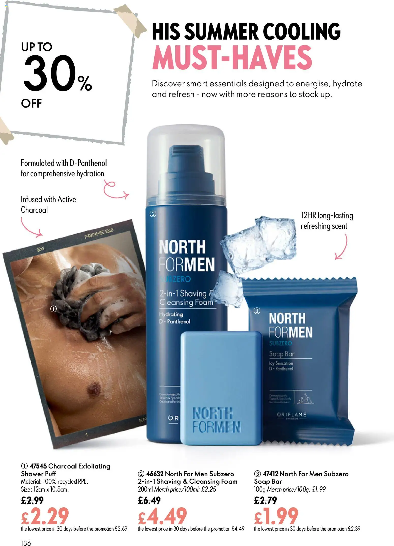 {H1} | Page: 136 | Products: Shower, Soap