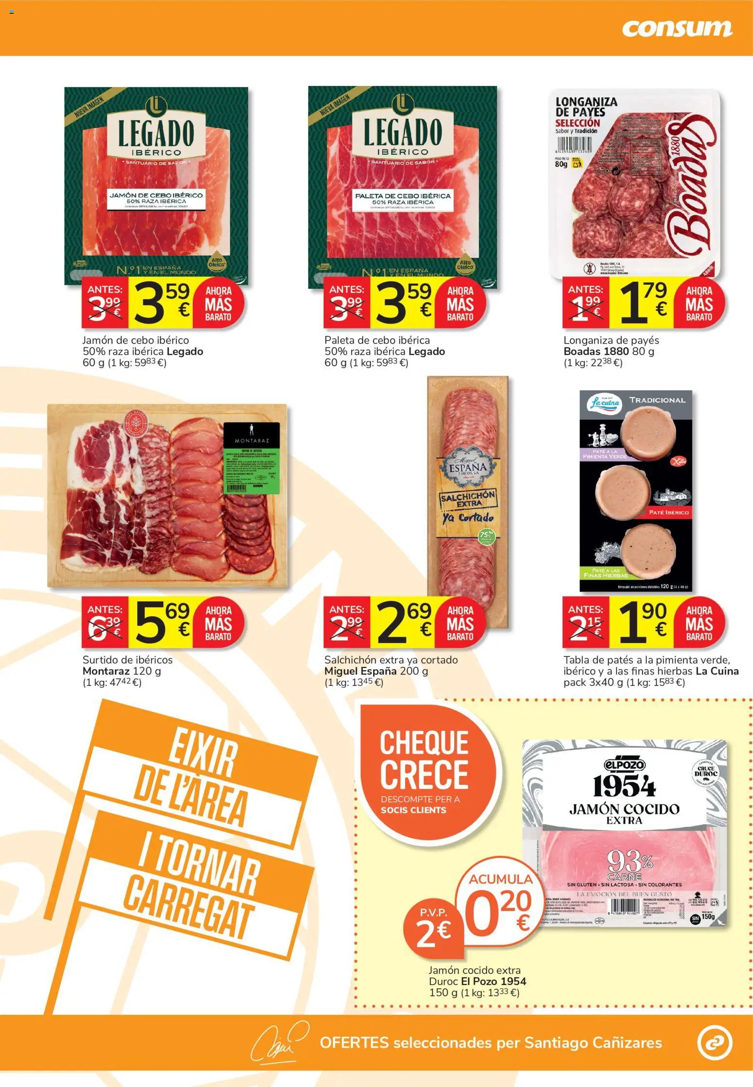 Consum El Mundial │ válido desde el 11.06.2026 | Página: 5 | Productos: Jamón, Jamón cocido, Longaniza, Peso