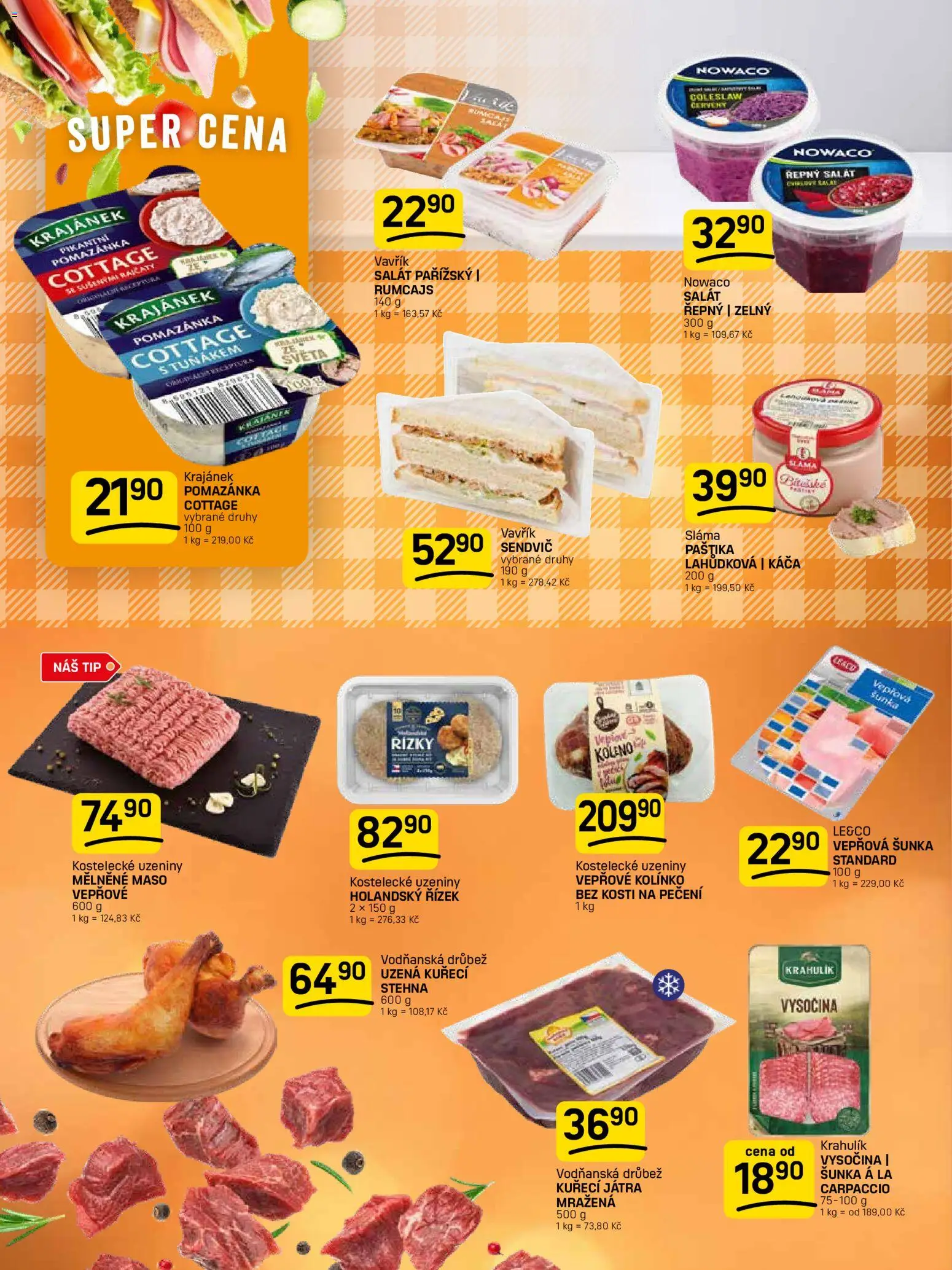 Flop leták od 17.06.2026 | Strana: 6 | Produkty: Holandský řízek, Coleslaw, Salát, Vysočina