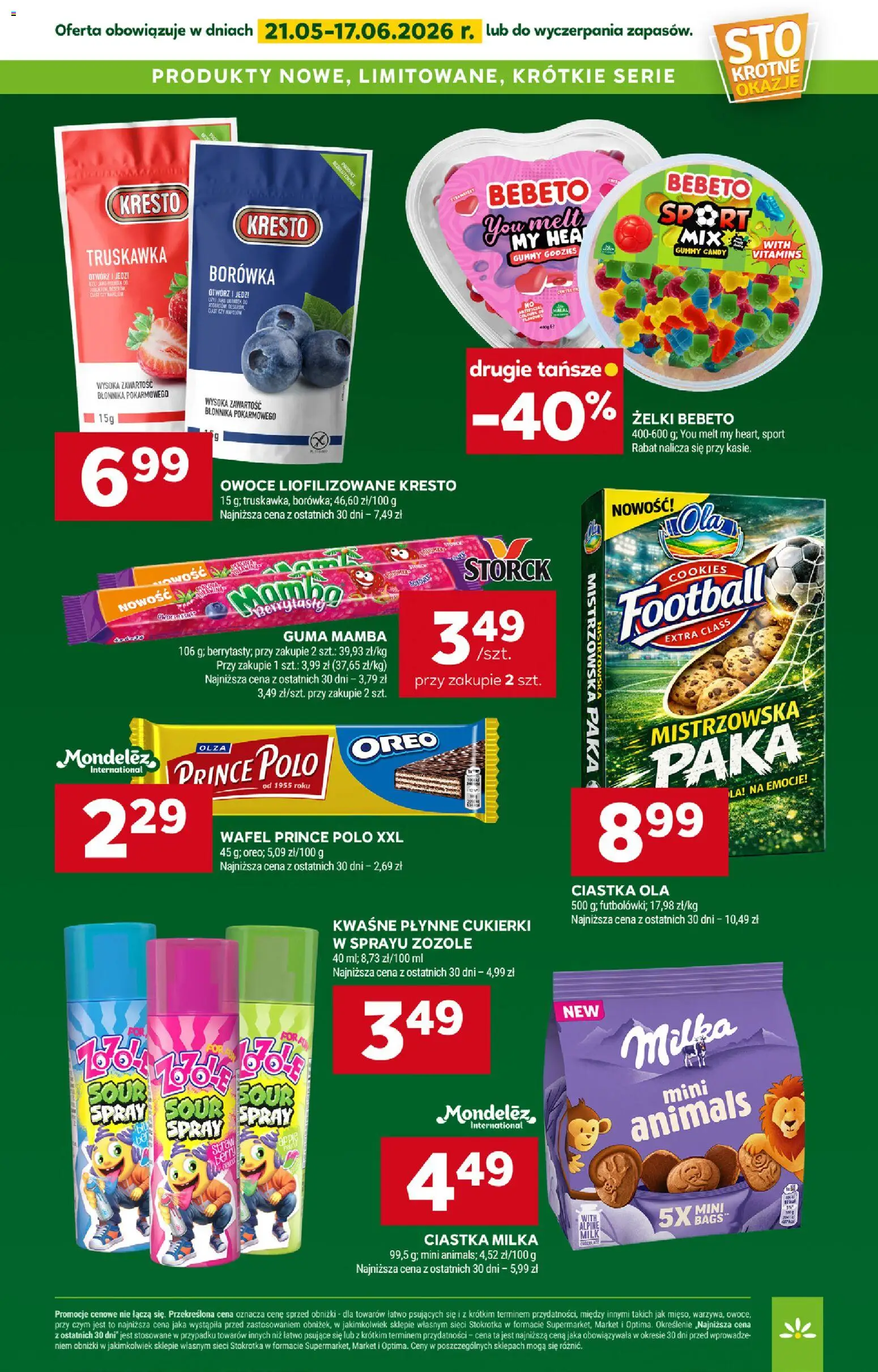 Stokrotka gazetka od 21.05.2026 | Strona: 37 | Produkty: Owoce liofilizowane, Stokrotka, Milka, Owoce