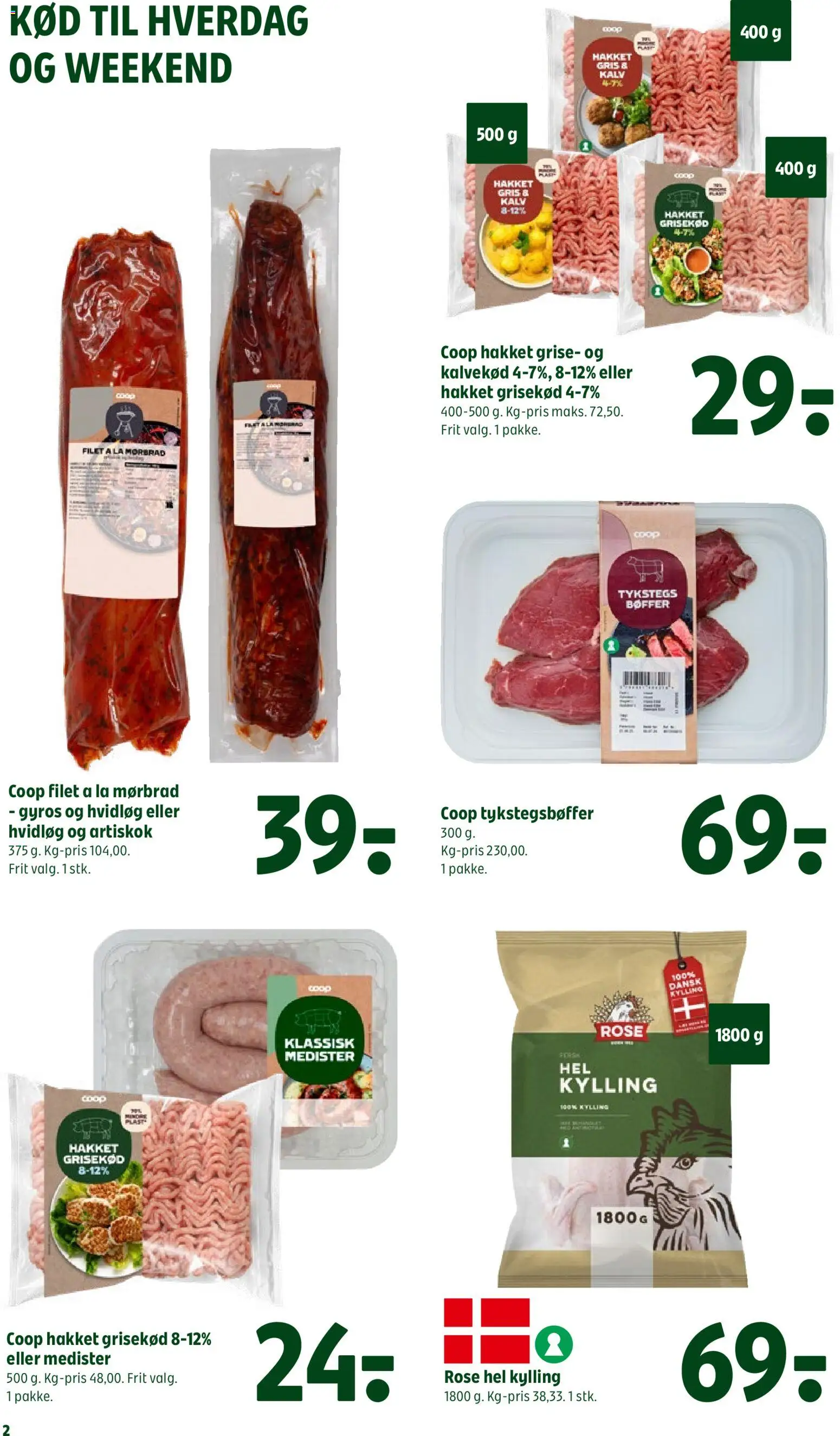 Coop 365 tilbudsavis – gyldig fra 25/06/2026 | Side: 4 | Produkter: Bøffer, Hvidløg, Artiskok