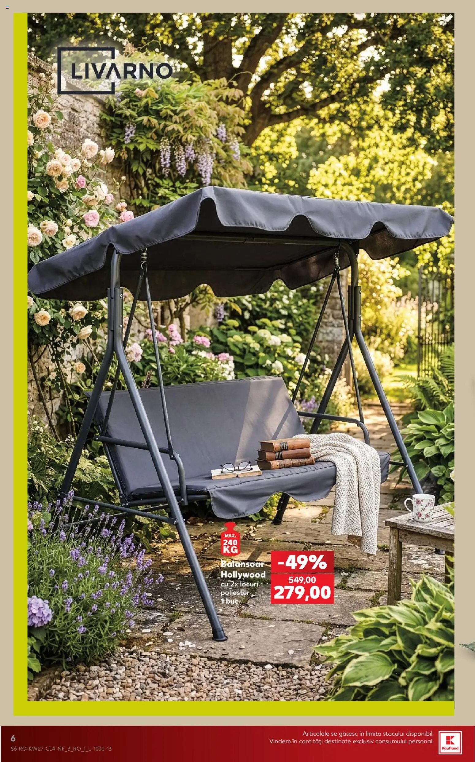 Noul catalog Kaufland – valabil de la 01.07.2026 | Pagină: 6 | Produse: Balansoar