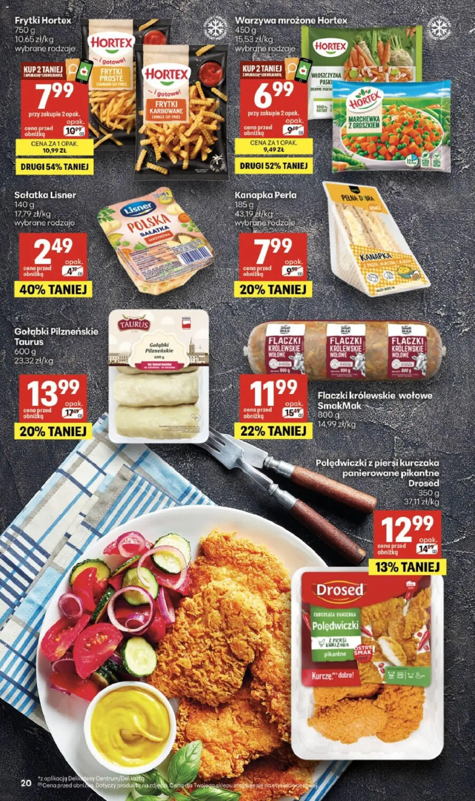 Delikatesy Centrum gazetka - Sklepy Własne od 11.06.2026 | Strona: 20 | Produkty: Piersi, Frytki karbowane, Frytki, Warzywa