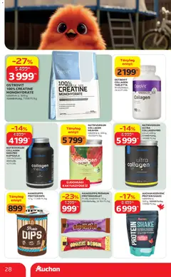 Auchan Nyári extra ajánlataink - amely érvényes a következő dátumtól: 11.06.2026 | Oldal: 28 | Termékek: Protein, Proteinszelet, Brownie