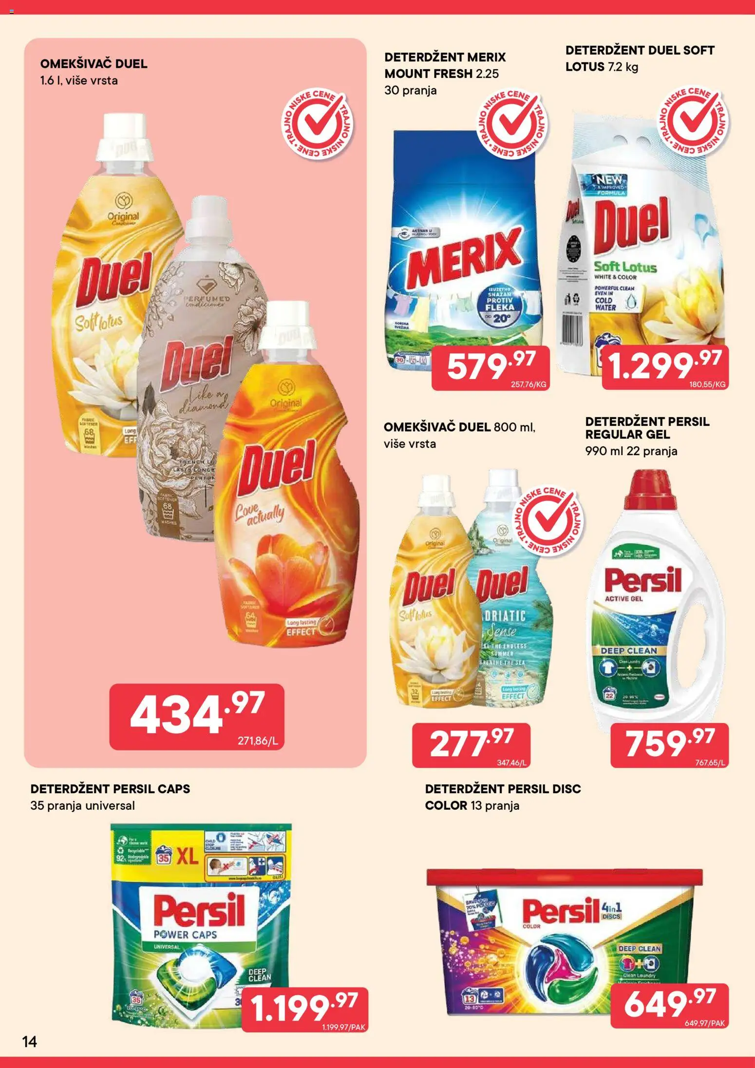 PerSu katalog - važi od 25.10.2026 | Strana: 14 | Proizvode: Deterdžent, Omekšivač, Lotus, Persil