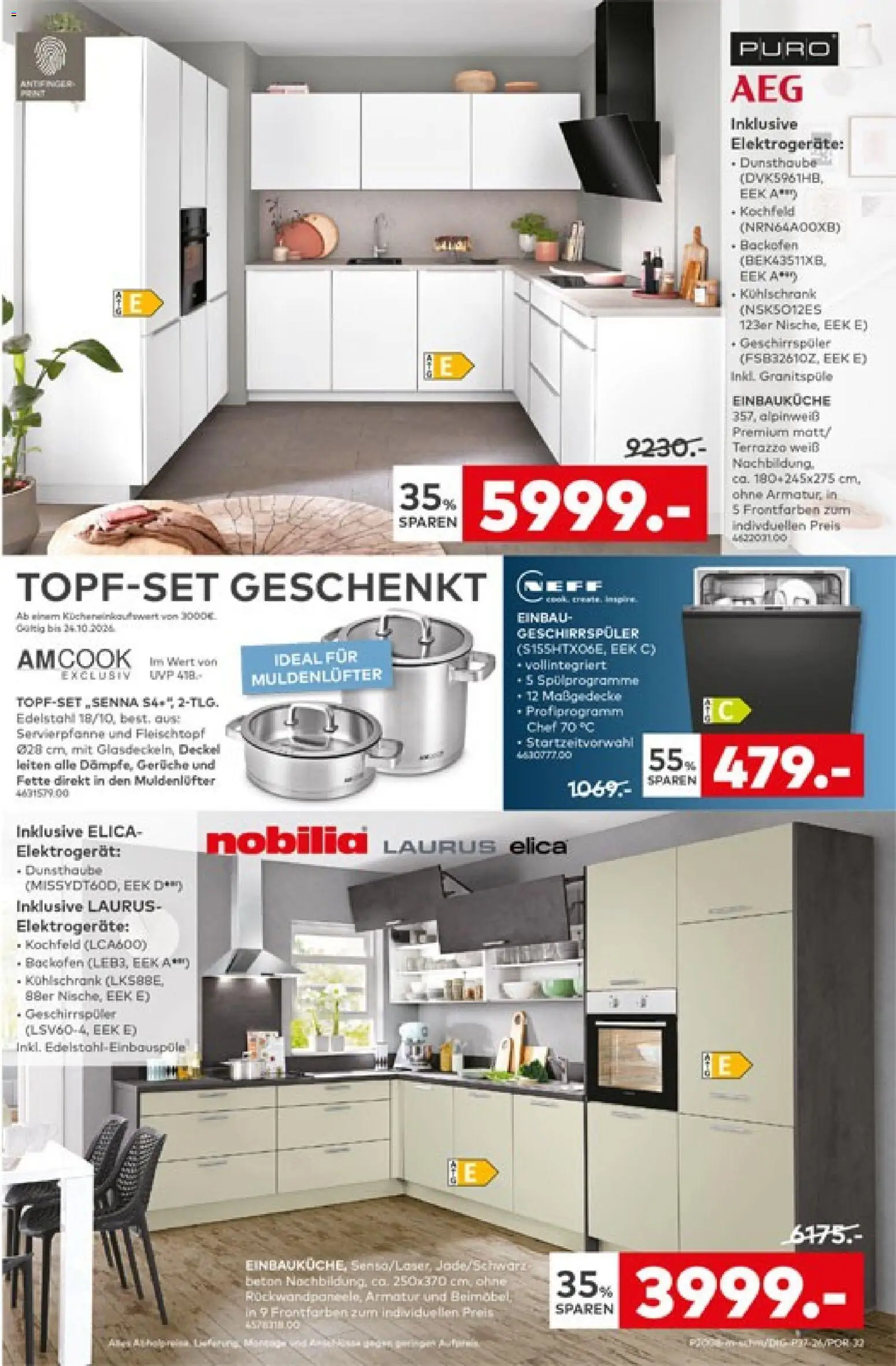 Porta! Prospekt – gültig ab 12.10.2026 | Seite: 3 | Produkte: Neff, Kühlschrank, Armatur, Backofen
