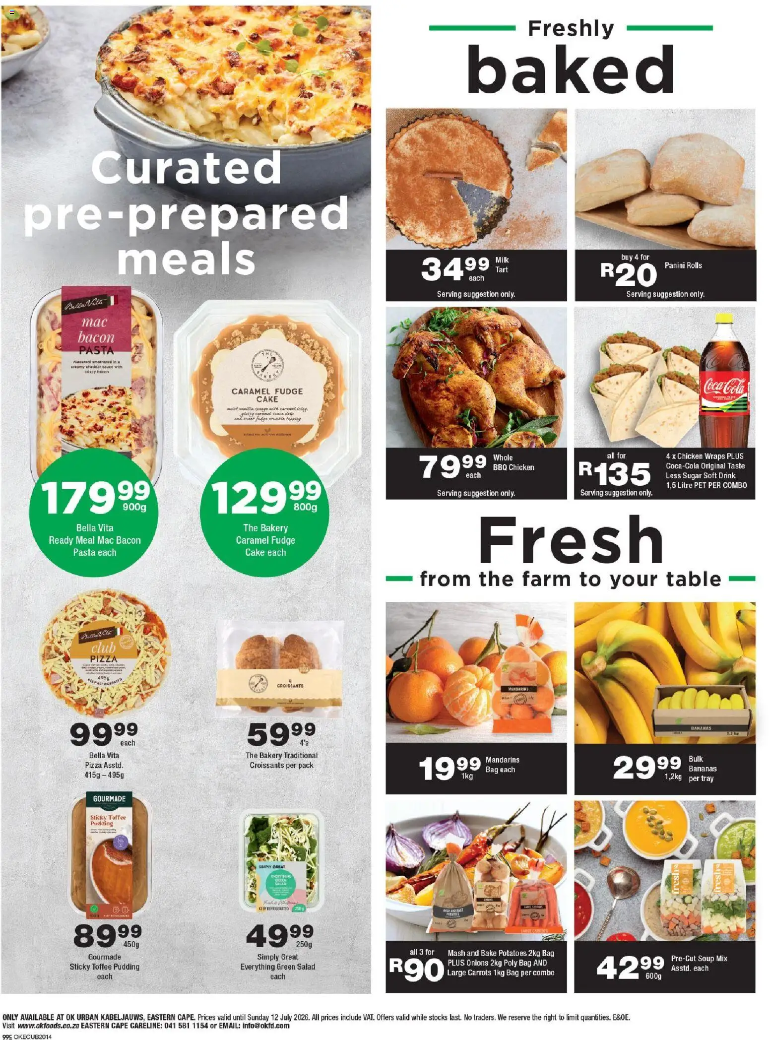 New OK Foods catalogue – valid from 24/06/2026 | Page: 2 | Products: Cake, Tray, Bag, Table