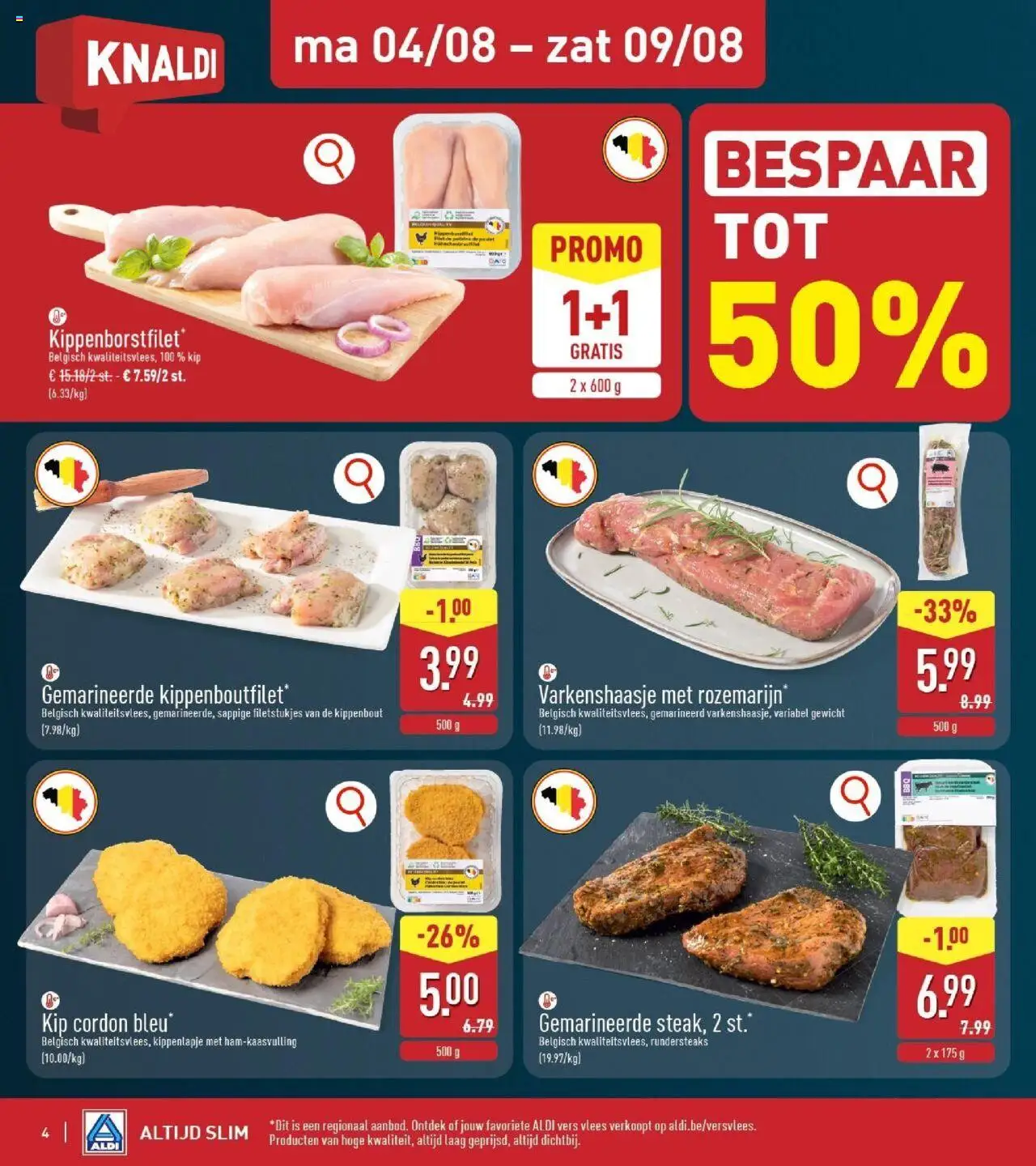 {H1} | Pagina: 4 | Producten: Vlees, Gewicht, Rundersteaks, Varkenshaasje