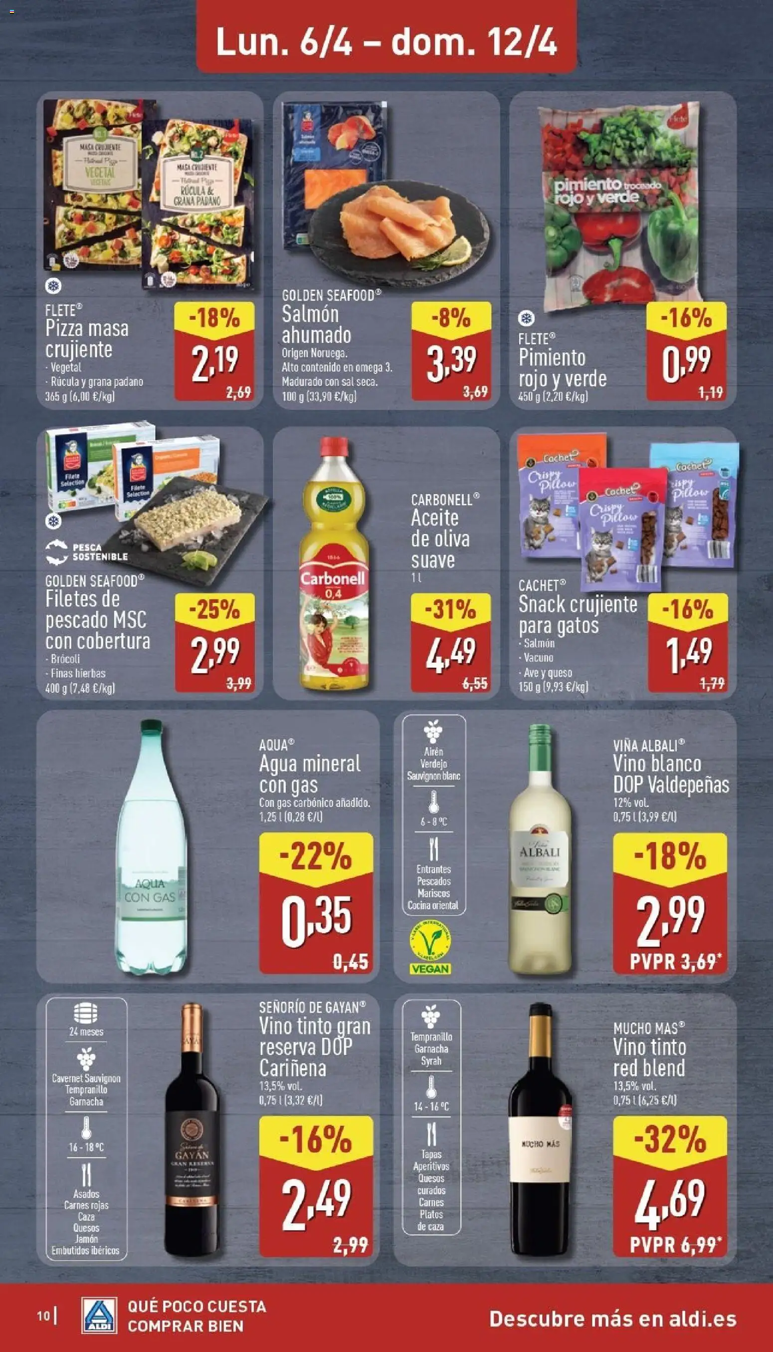 Aldi folleto Canarias │ válido desde el 06.04.2026 | Página: 10 | Productos: Aceite, Vino, Pescado, Cocina