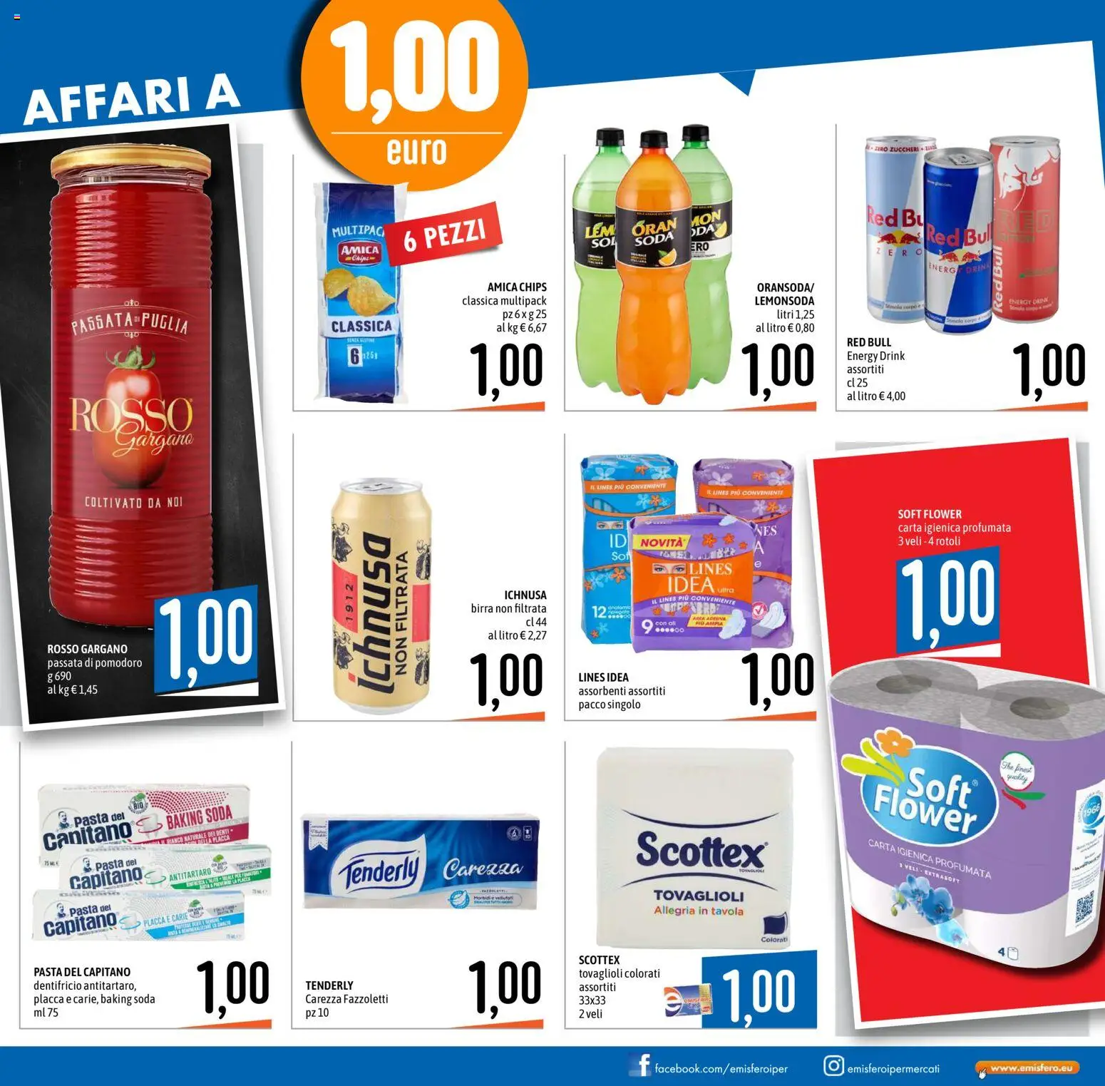 Volantino Emisfero del 10/09/2026 | Pagina: 5 | Prodotti: Carta igienica, Birra, Passata di pomodoro, Red Bull