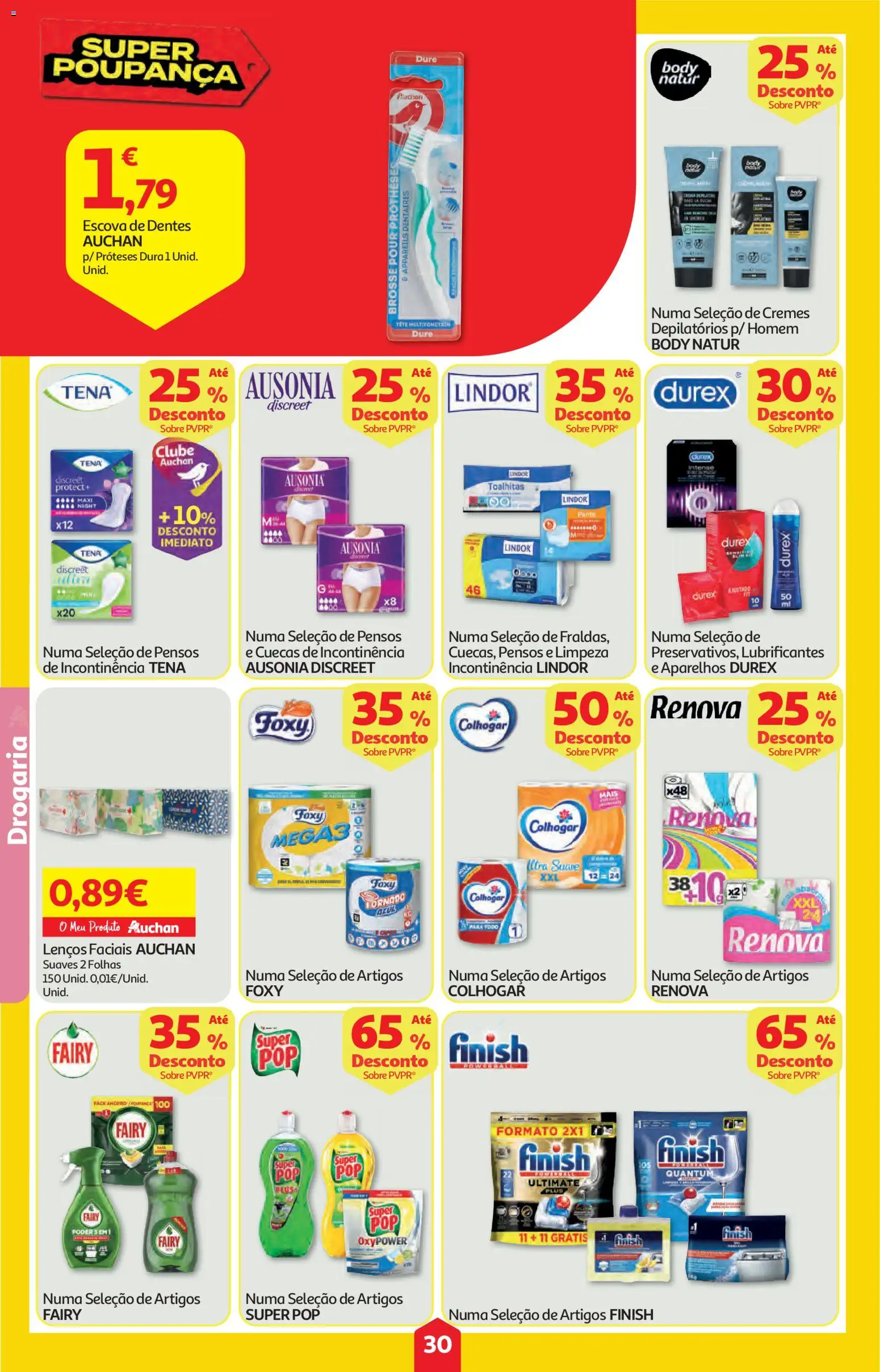 Auchan folheto │ válido de 07.05.2026 | Página: 30 | Produtos: Escova de dentes, Cuecas