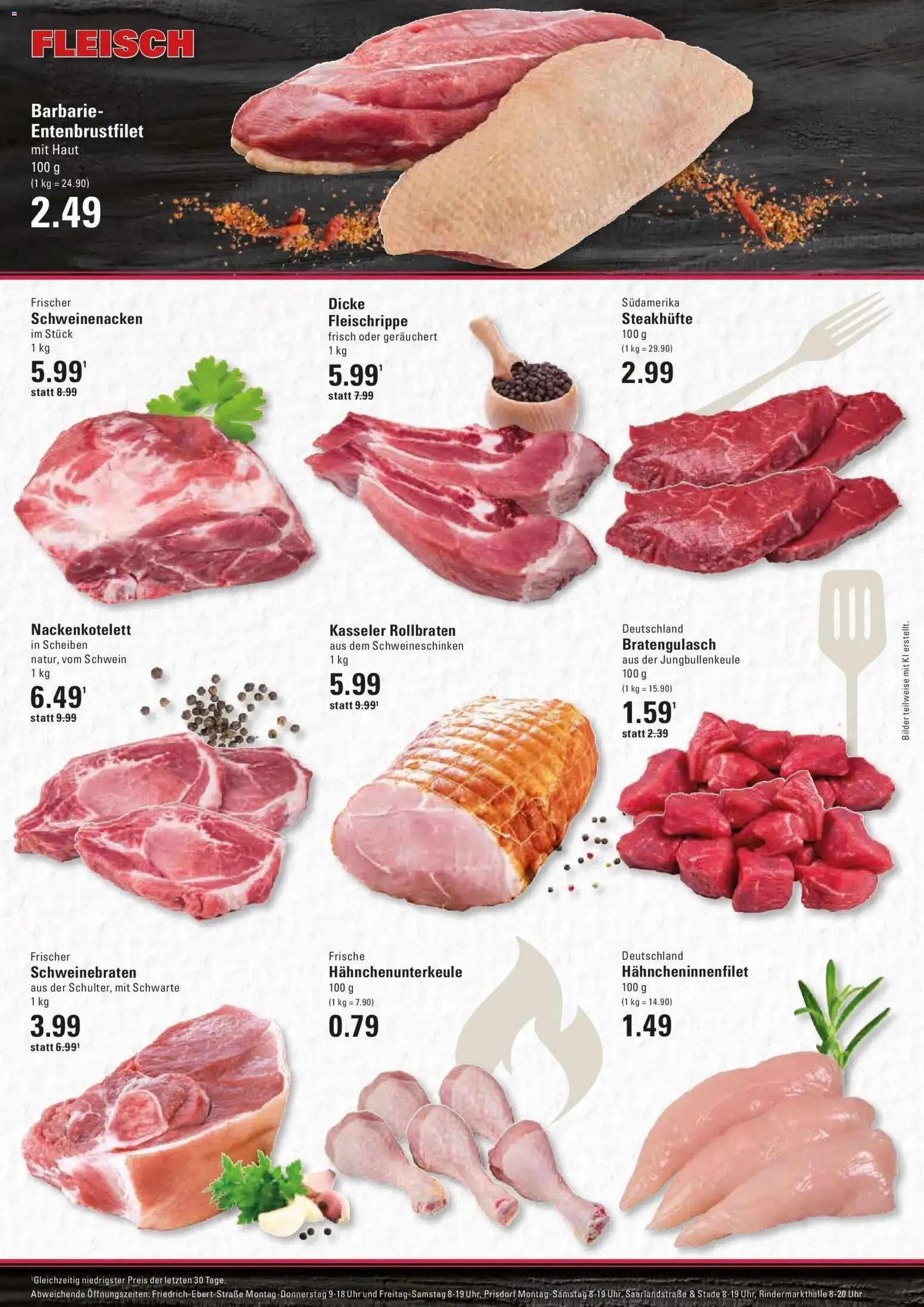 Edeka Prospekt Hamburg (ab 12.10.2026) » Angebote Online | Seite: 4 | Produkte: Schweinenacken, Bilder, Fleisch, Uhr