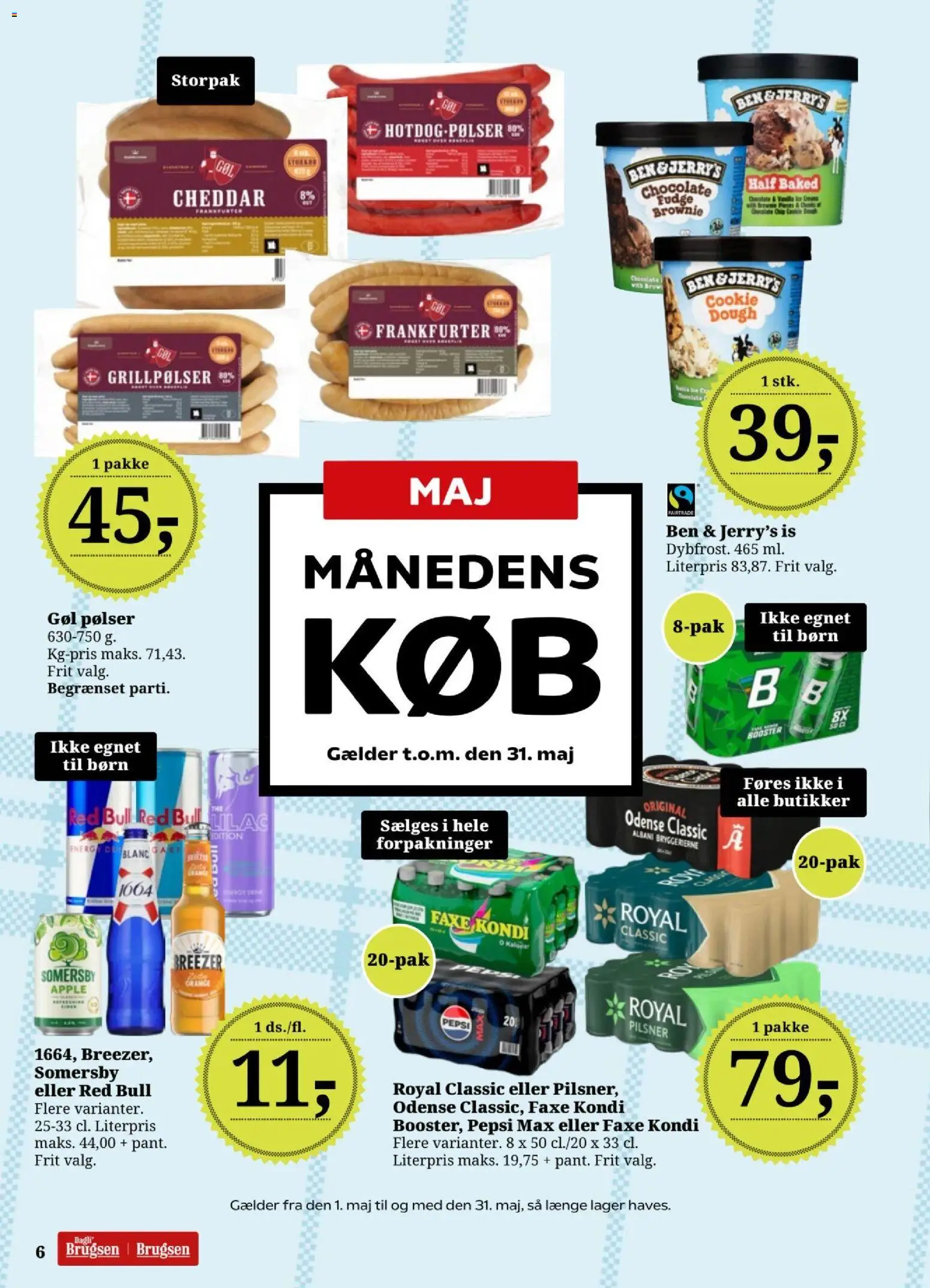 Dagli'Brugsen tilbudsavis – gyldig fra 22.05.2026 | Side: 7 | Produkter: Is, Faxe Kondi, Pepsi, Pepsi Max