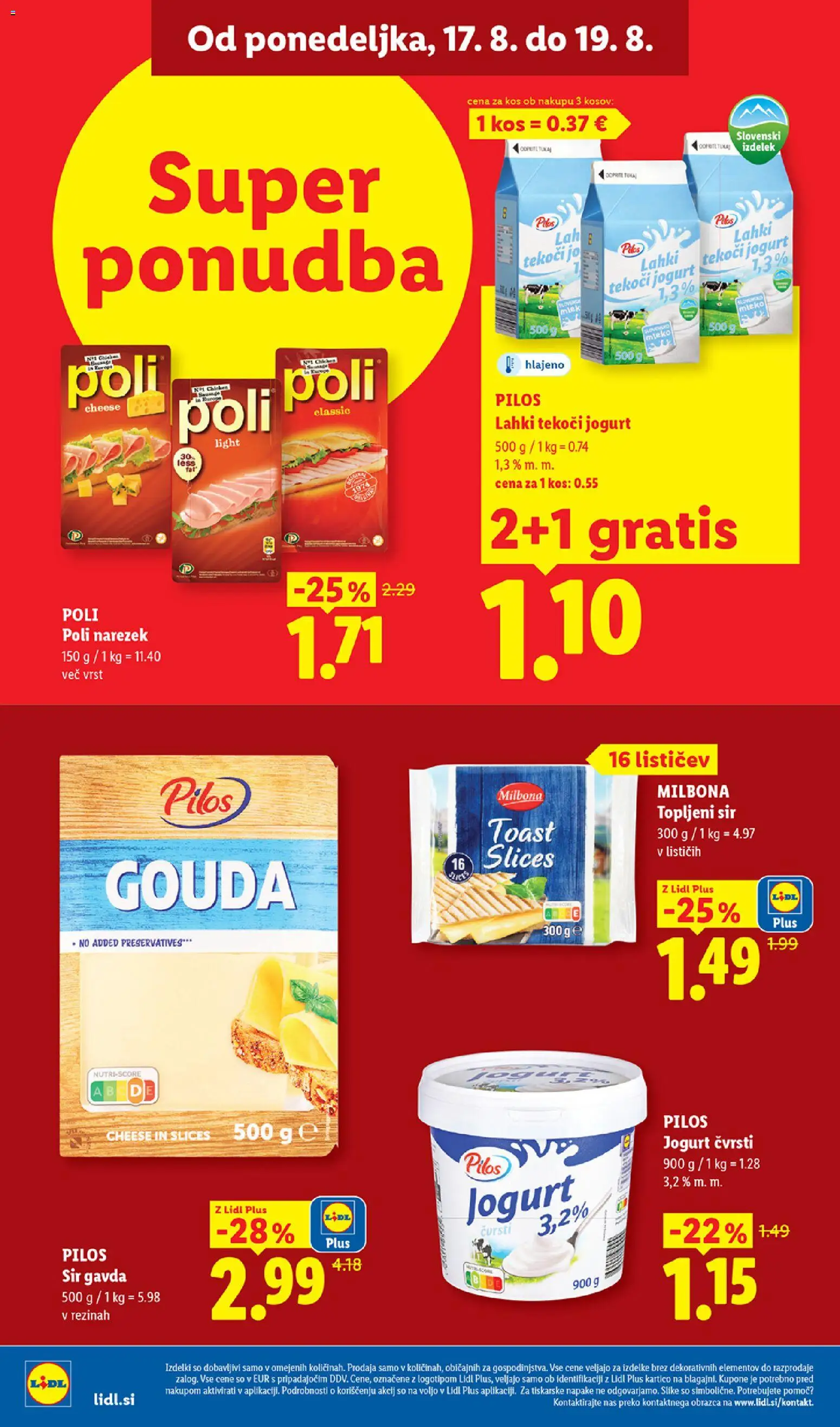 Novi Lidl katalog ponudbe – veljaven od 13.08.2026 | Stran: 42 | Izdelki: Toast, Narezek, Sir, Jogurt