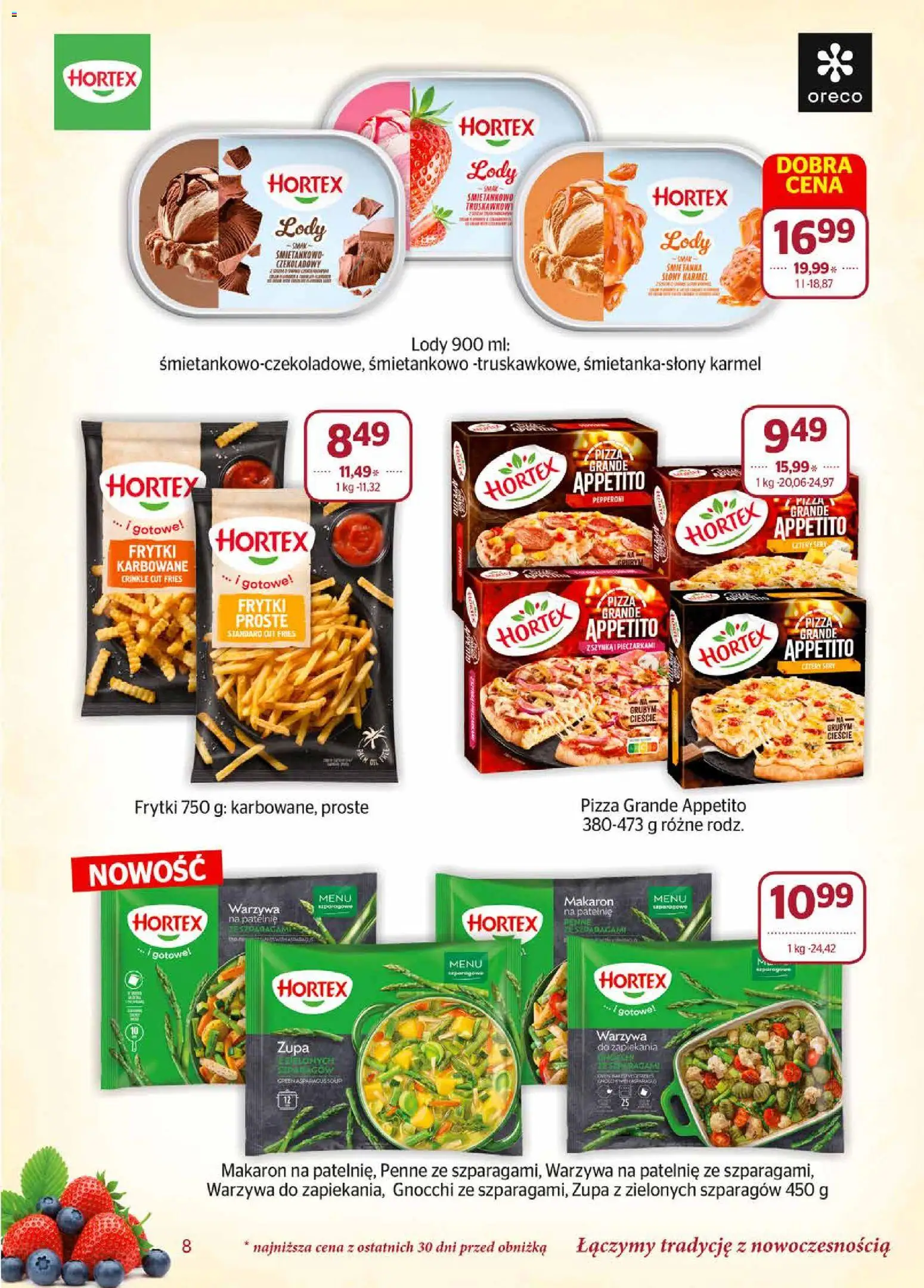 Społem gazetka od 01.06.2026 | Strona: 8 | Produkty: Penne, Patelnie, Sery, Lody