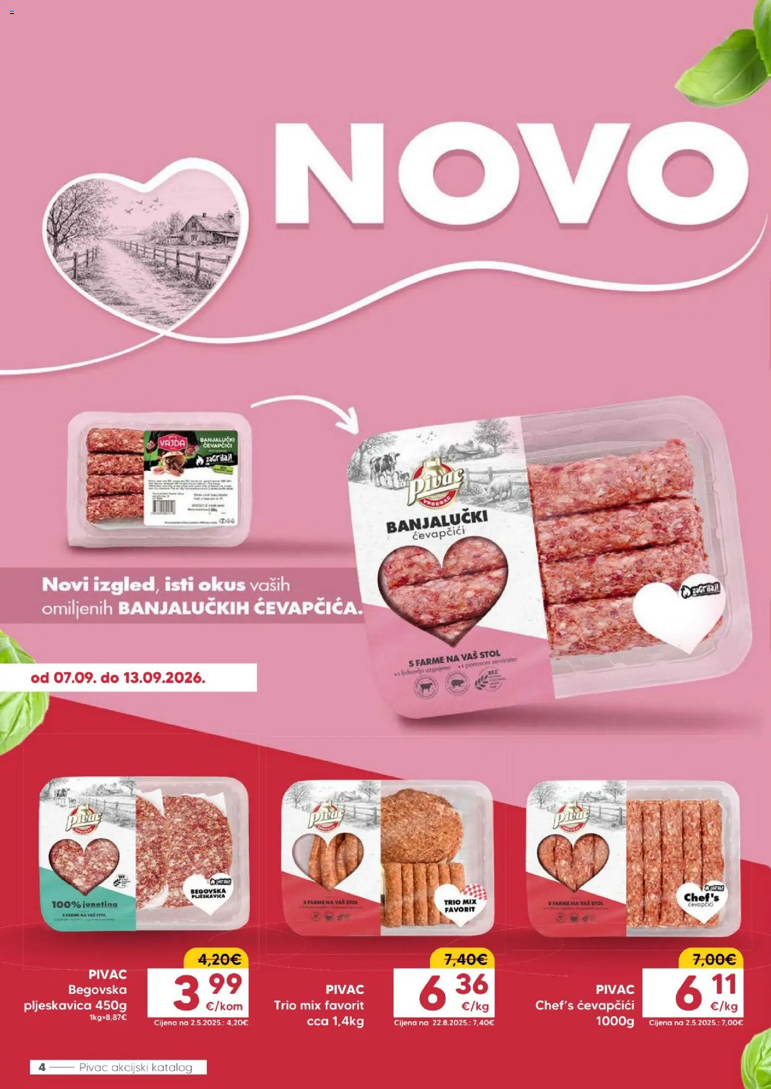 Pivac katalog | vrijedi od 07.09.2026 | Stranica: 4 | Proizvodi: Stol, Junetina, Ćevapčići