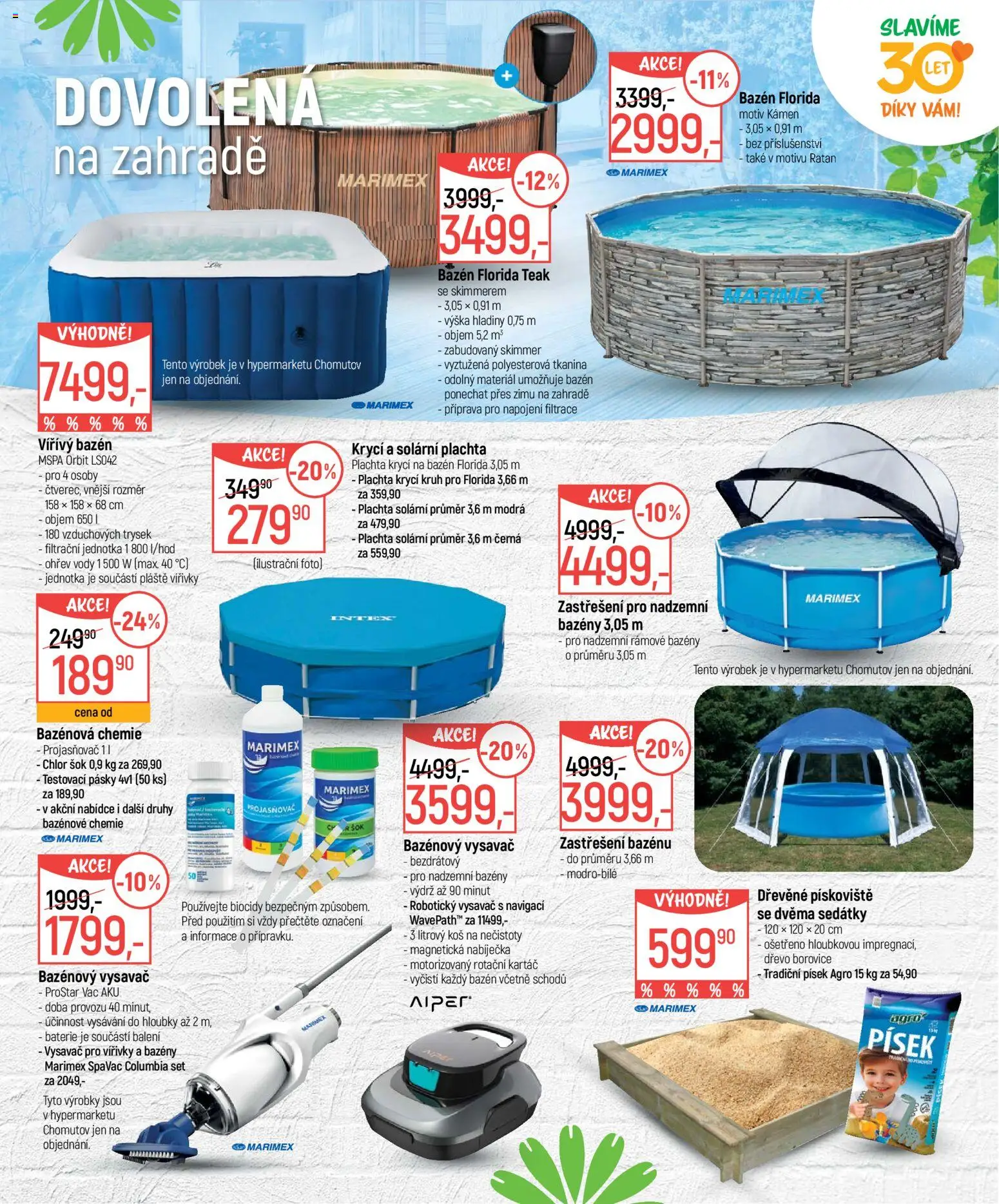 Globus leták - Léto od 06.05.2026 | Strana: 9 | Produkty: Bazény, Vysavač, Koš, Kartáč