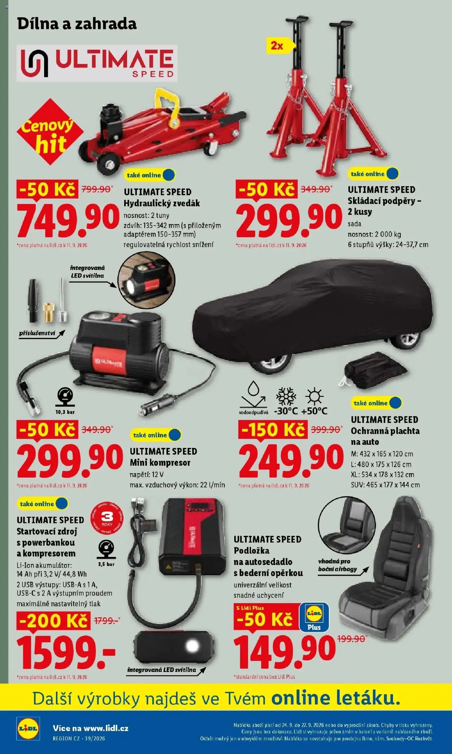 Lidl leták od 24.09.2026 - Nový akční leták | Strana: 32 | Produkty: USB, Startovací zdroj, LED, Plachta