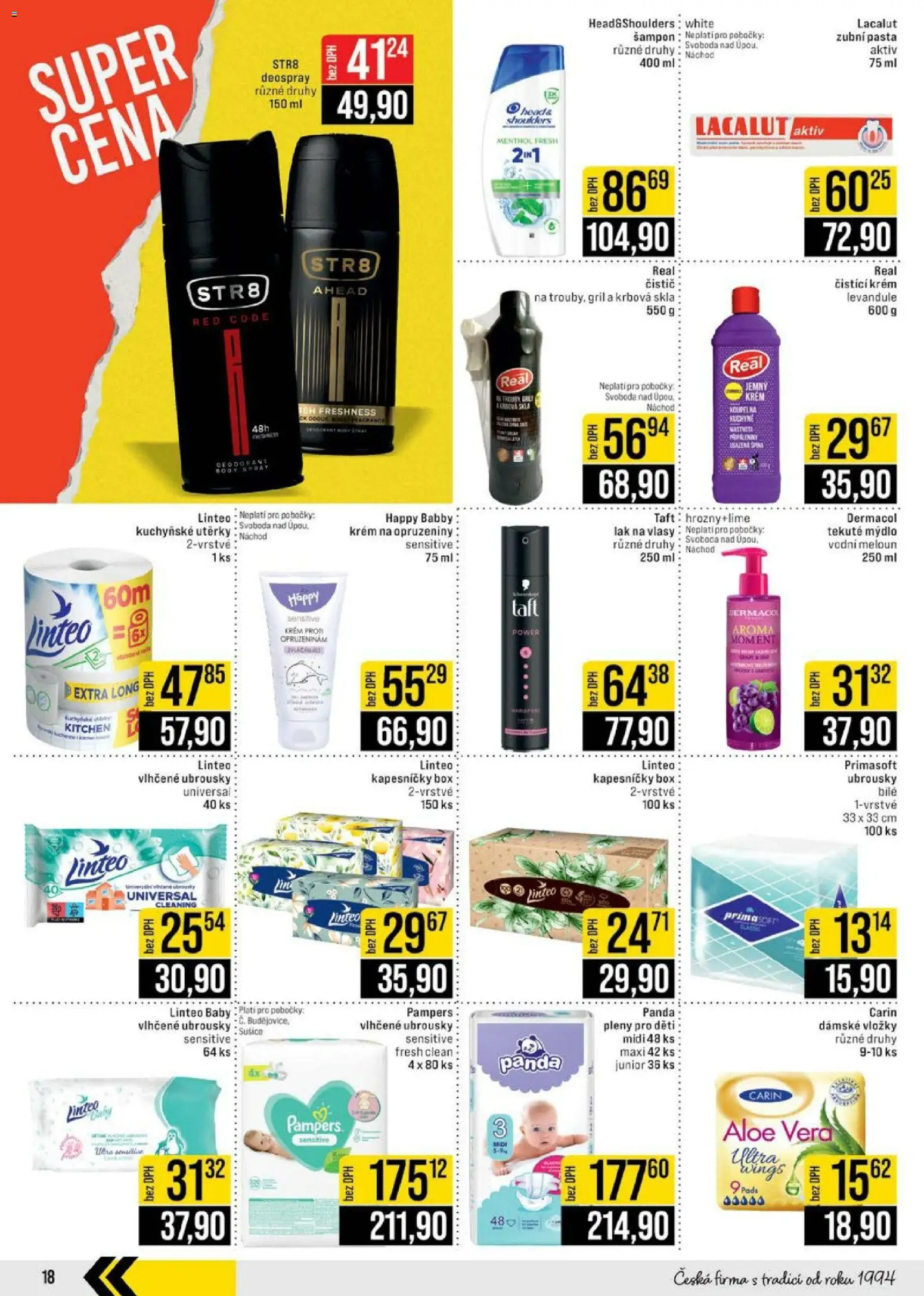 Jip leták - Cash & Carry od 20.05.2026 | Strana: 18 | Produkty: Box, Lacalut, Lacalut Aktiv, Pleny