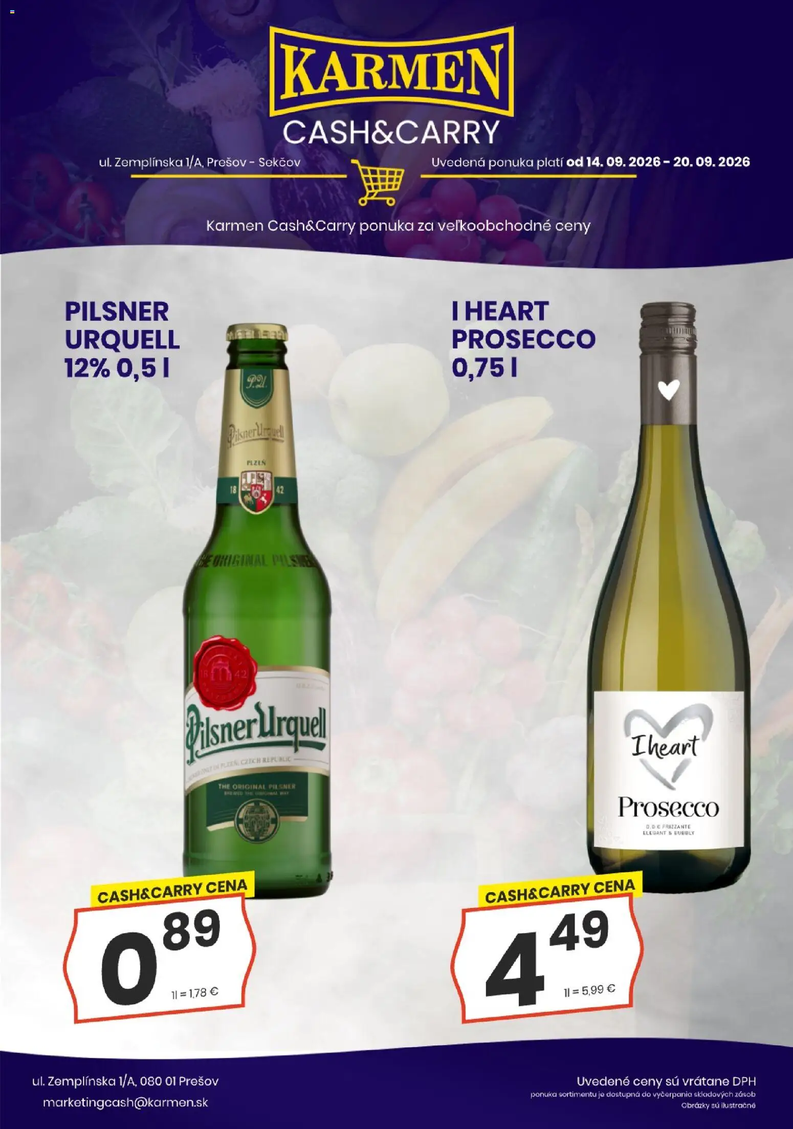 Nové KARMEN CBA akcie – leták je platný od 14.09.2026 | Strana: 2 | Produkty: Prosecco