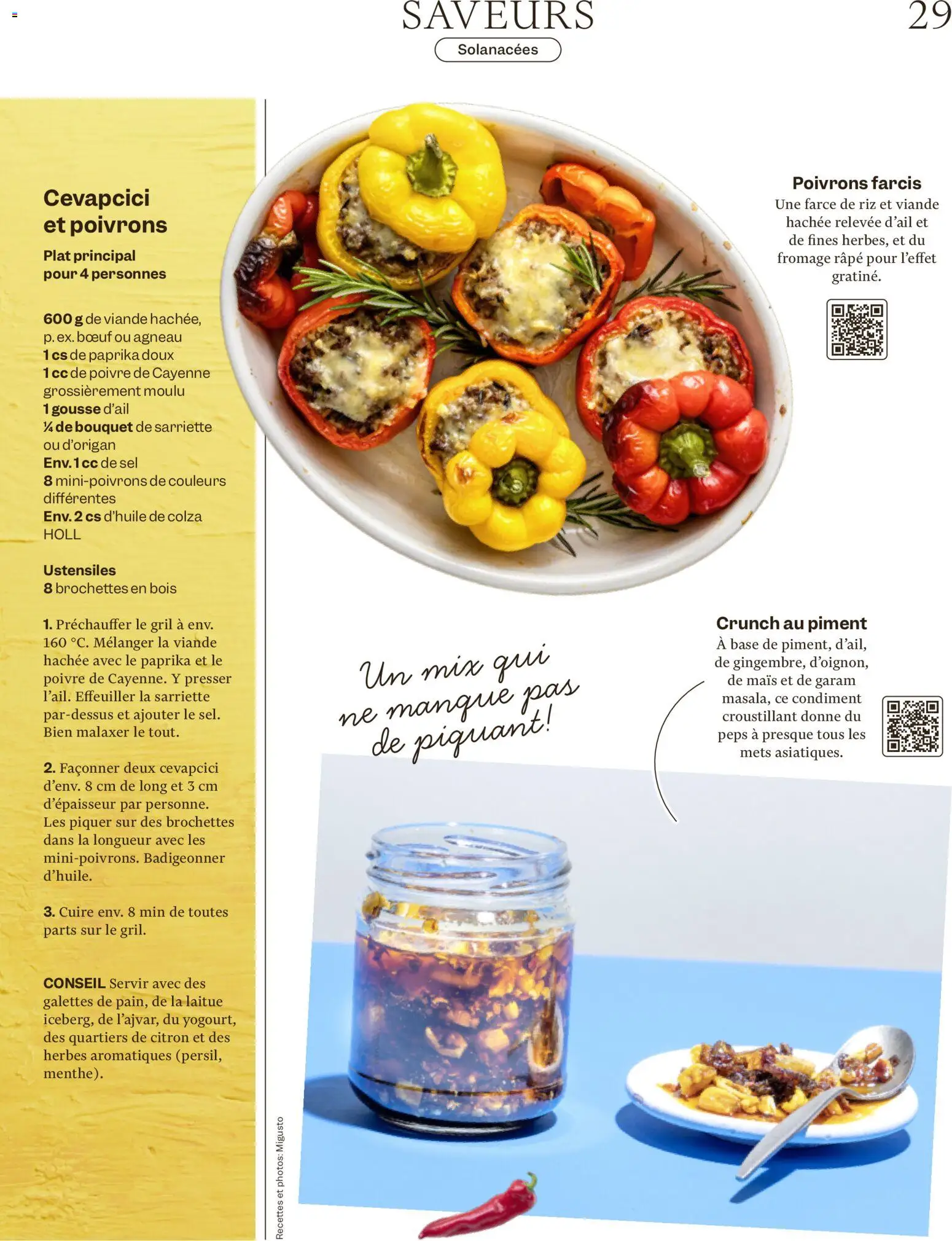 Migros aktionen Magazine FR – gültig ab 16.09.2026 | Seite: 29 | Produkte: Cevapcici, Mais, Paprika