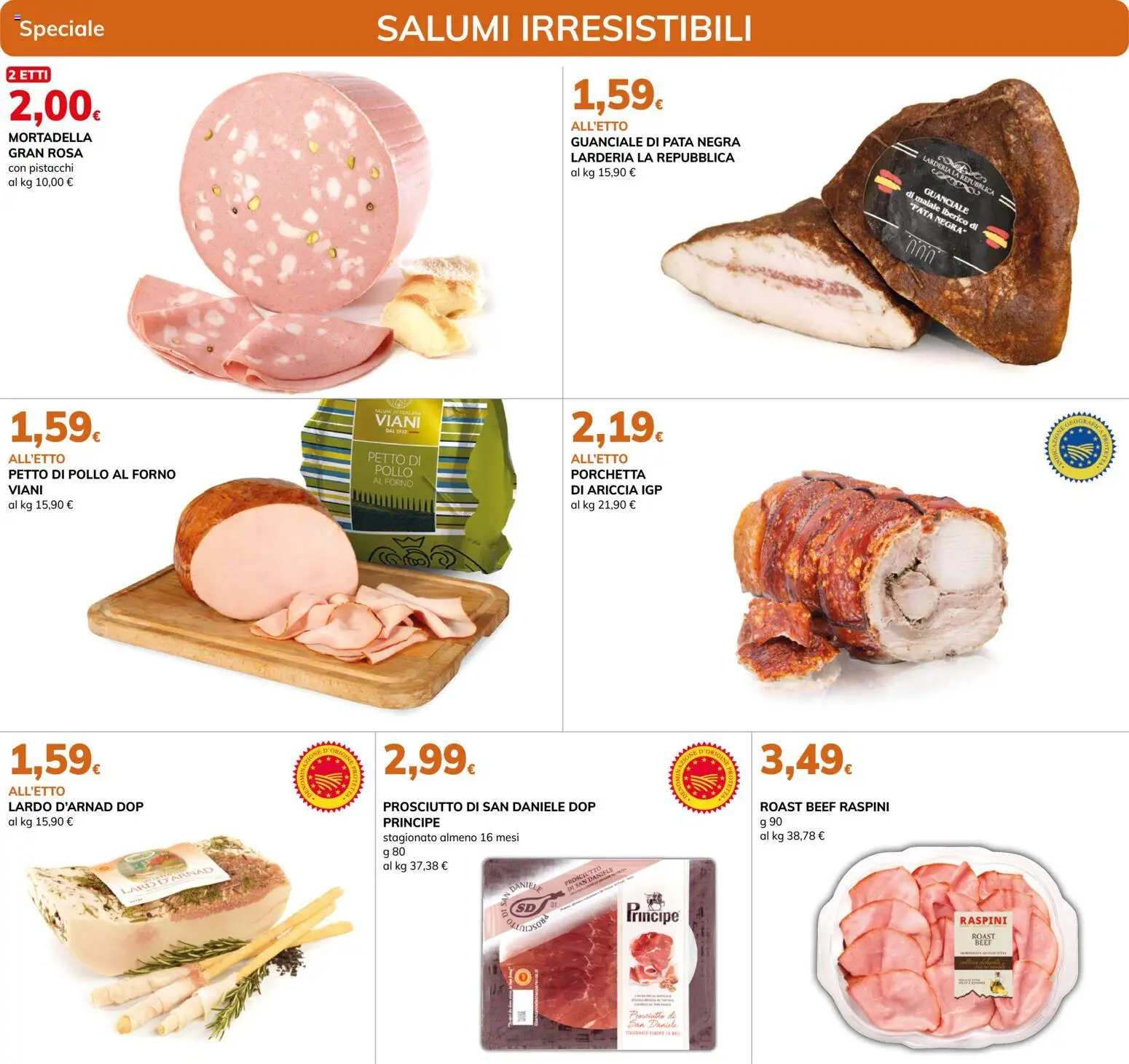 Volantino Basko del 18/08/2026 | Pagina: 3 | Prodotti: Petto di Pollo, Lardo, Forno, Guanciale