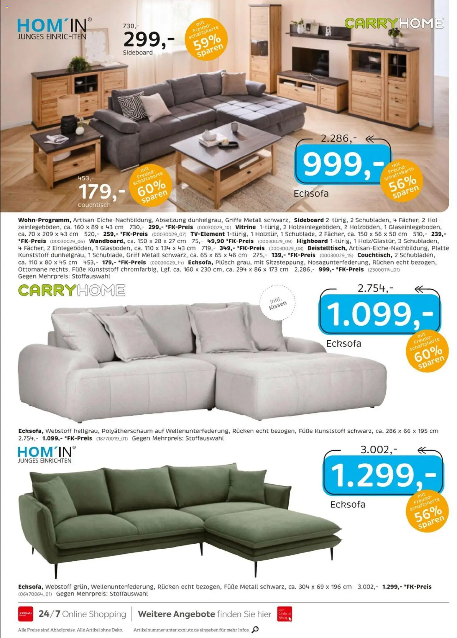 XXXLutz Jubiläum – gültig ab 08.08.2026 | Seite: 16 | Produkte: Sideboard, Ecksofa, HIghboard, Vitrine