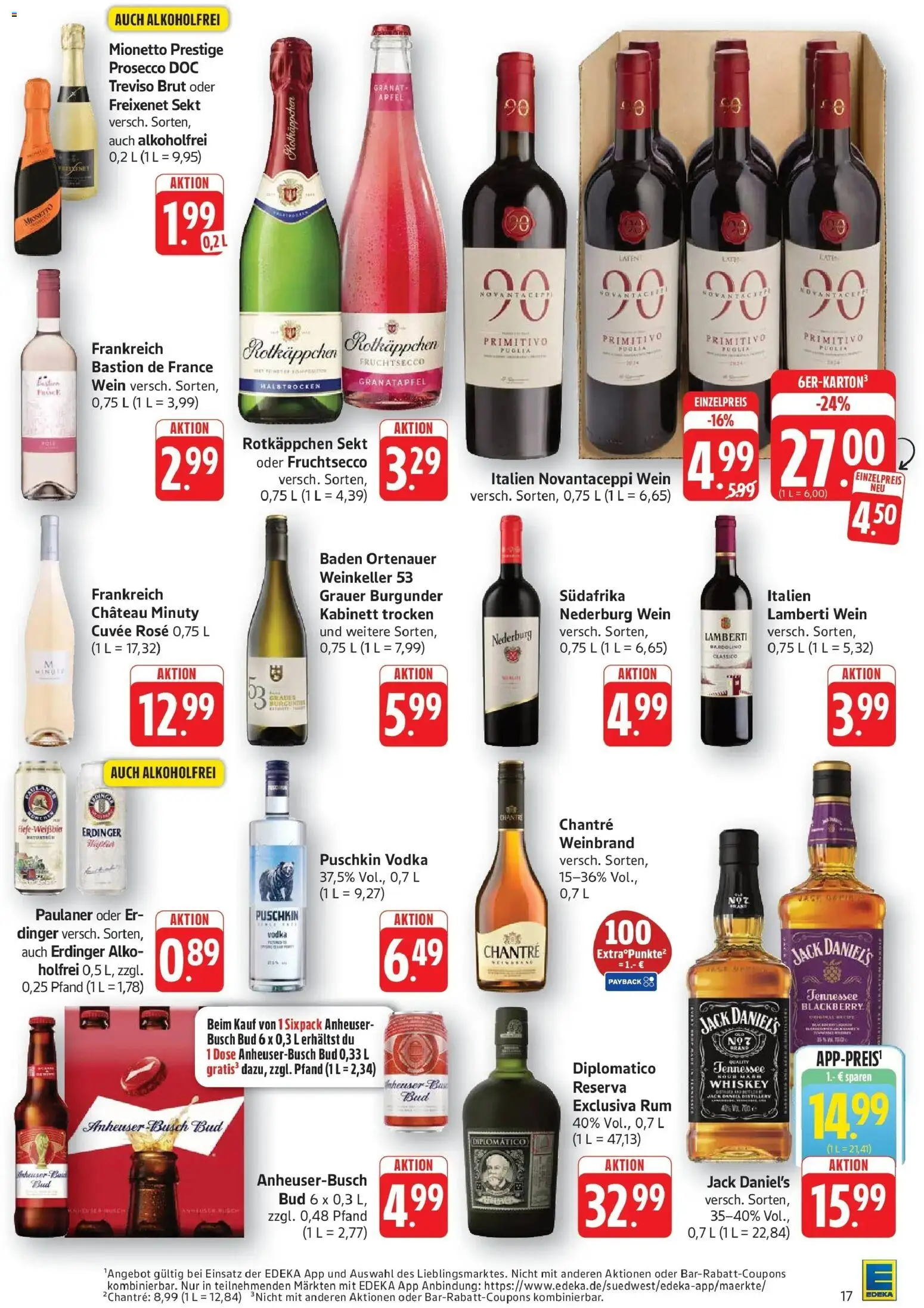 Edeka Prospekt Geislingen (ab 24.08.2026) » Angebote Online | Seite: 17 | Produkte: Granatapfel, Sekt, Chantré, Paulaner