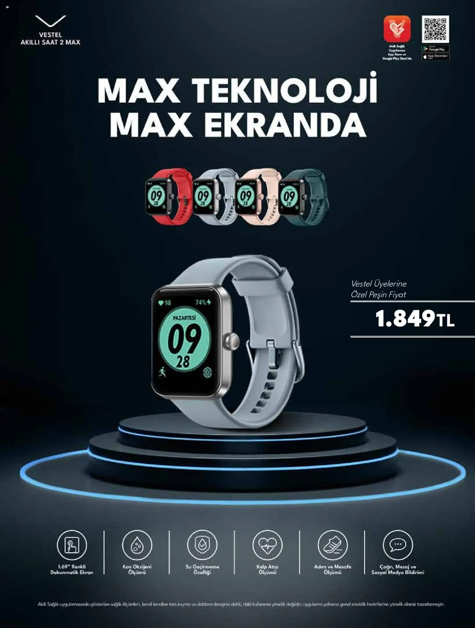 Vestel - Mobil ve Akıllı Ürünler - 01 Ağustos 2026 tarihinden itibaren geçerlidir | Sayfa: 3 | Ürünler: Akıllı saat, Su, Saat