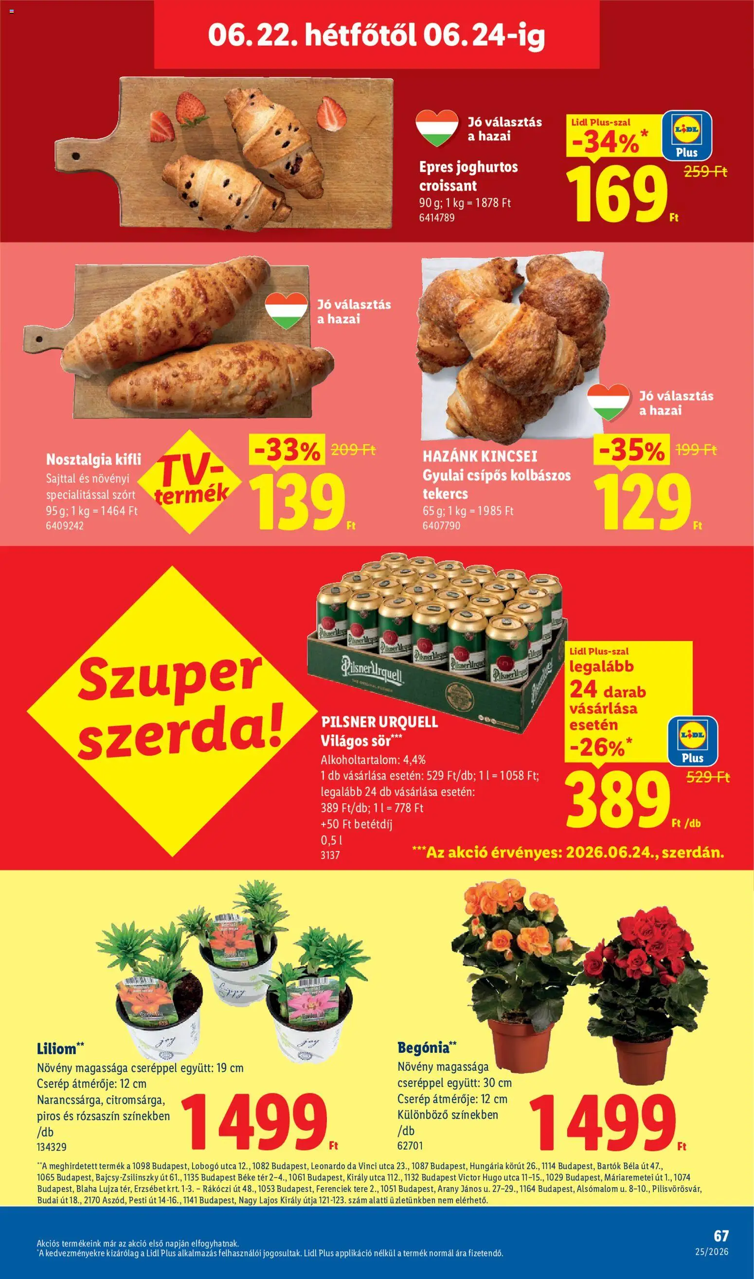 Lidl akciós ujság - amely érvényes a következő dátumtól: 18.06.2026 | Oldal: 67