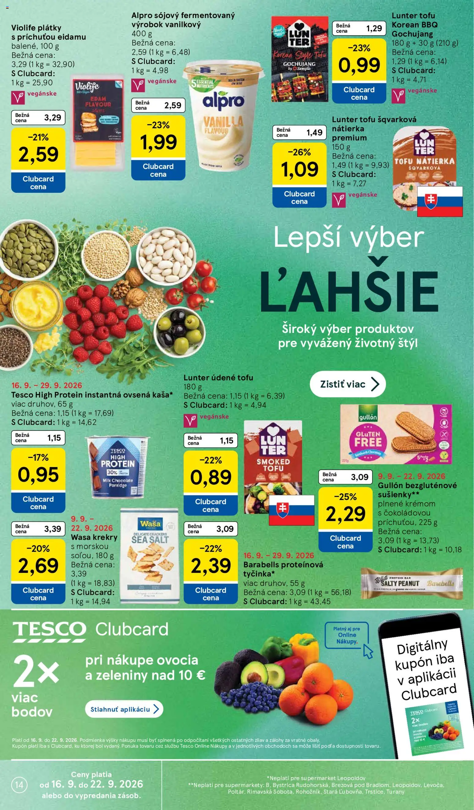 Nové Tesco akcie – leták je platný od 16.09.2026 | Strana: 14