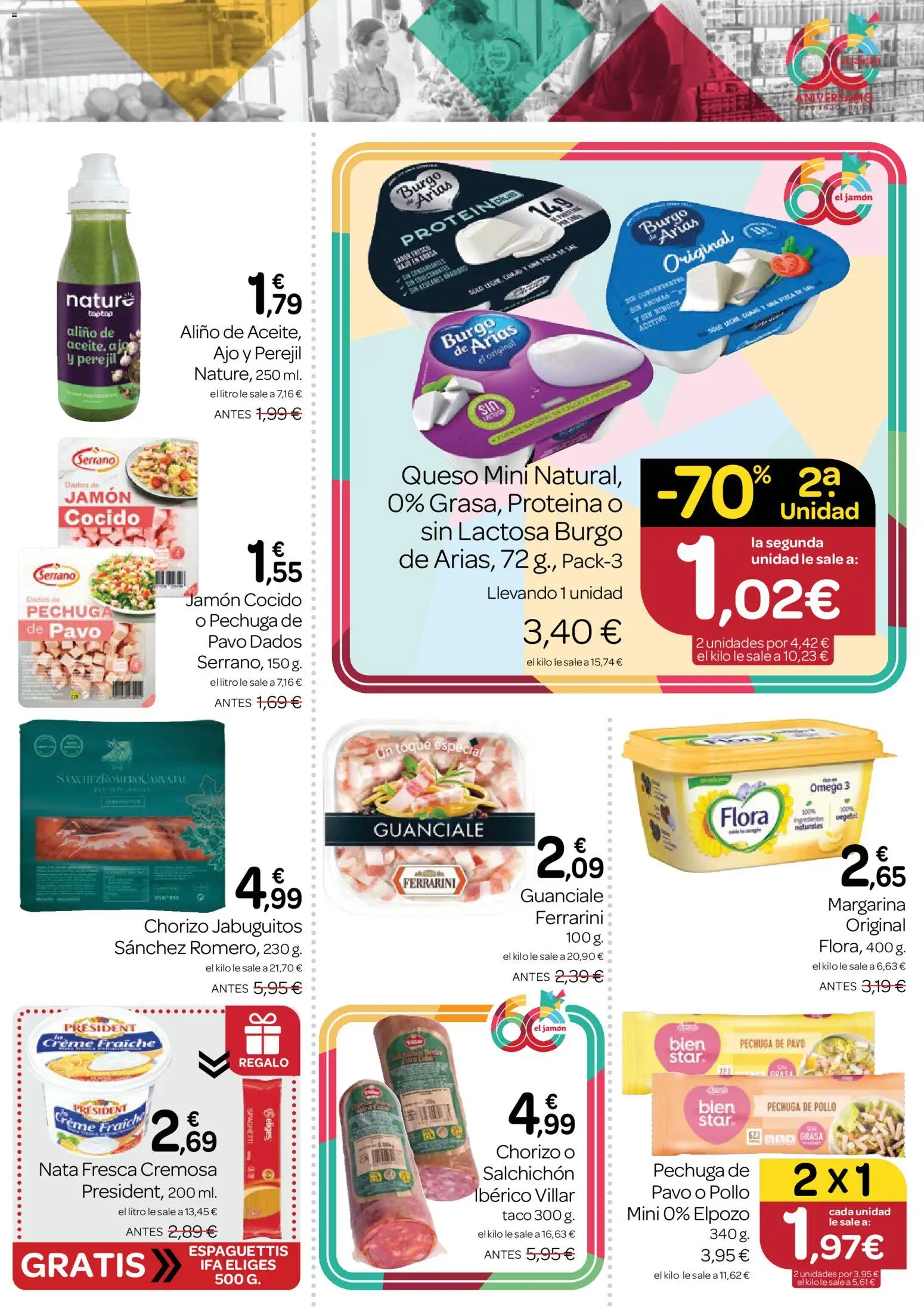 Supermercados El Jamón folleto │ válido desde el 23.04.2026 | Página: 23 | Productos: Δοχείο φοντί, Queso, Jamón cocido, Margarina