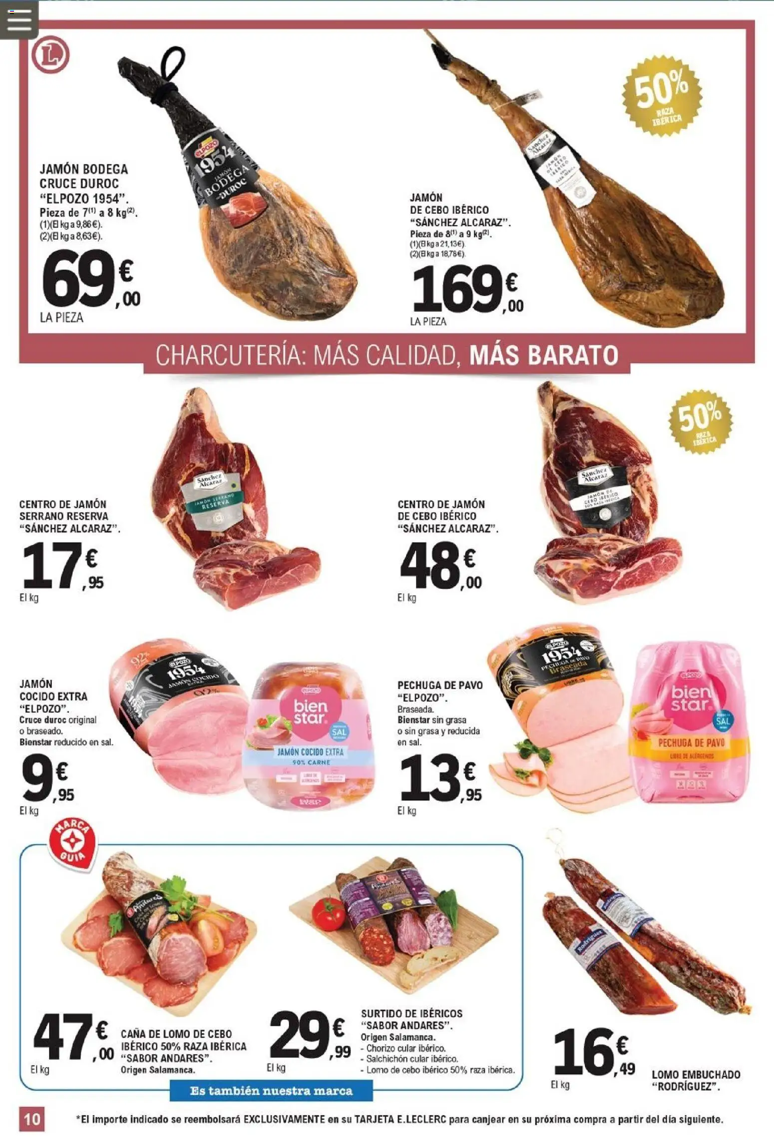 E.Leclerc folleto │ válido desde el 06.05.2026 | Página: 10 | Productos: Jamón, Jamón cocido