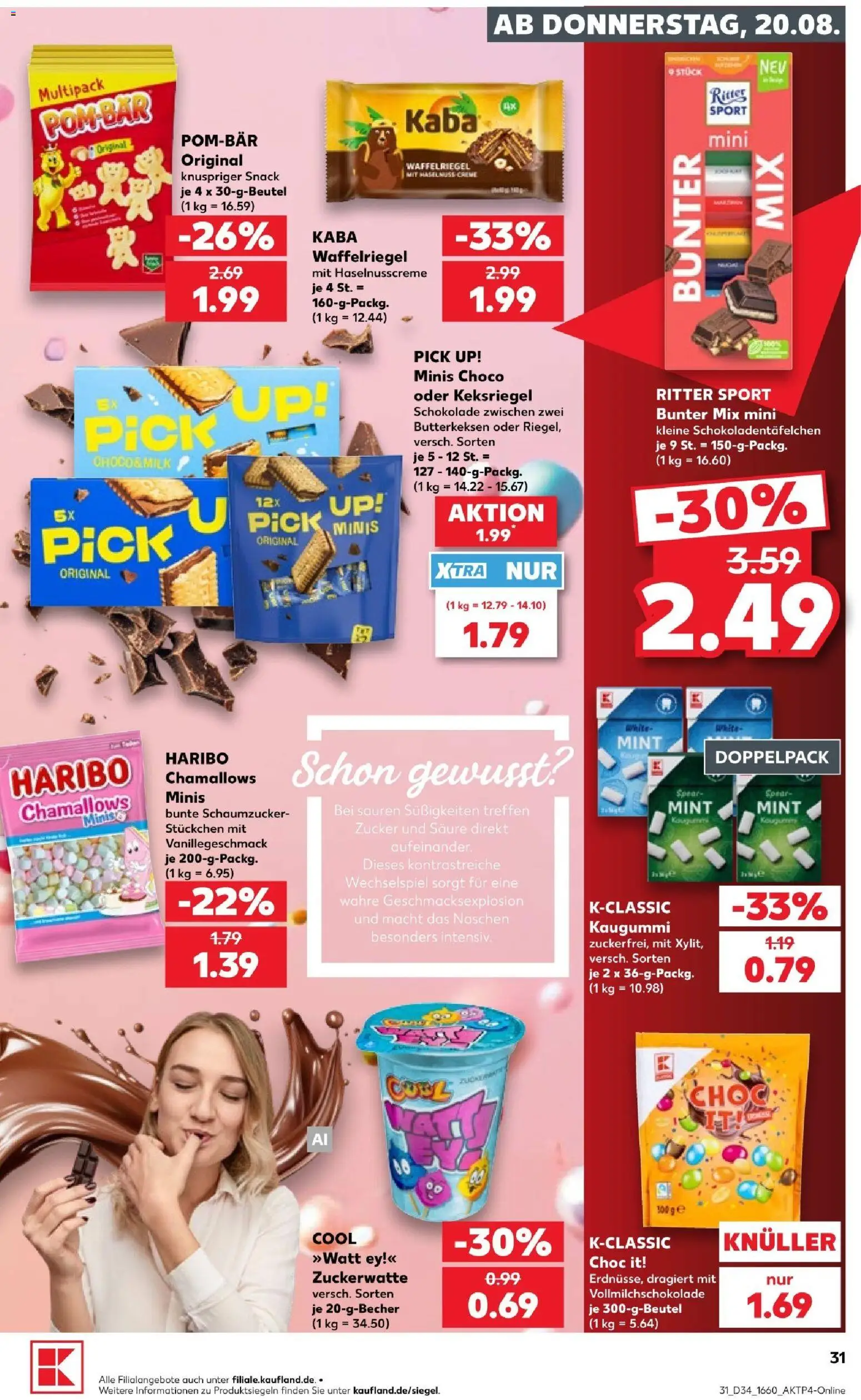 Kaufland Prospekt Berlin – gültig ab 20.08.2026 | Seite: 31 | Produkte: Capri sun, Schokolade, Creme, Monster