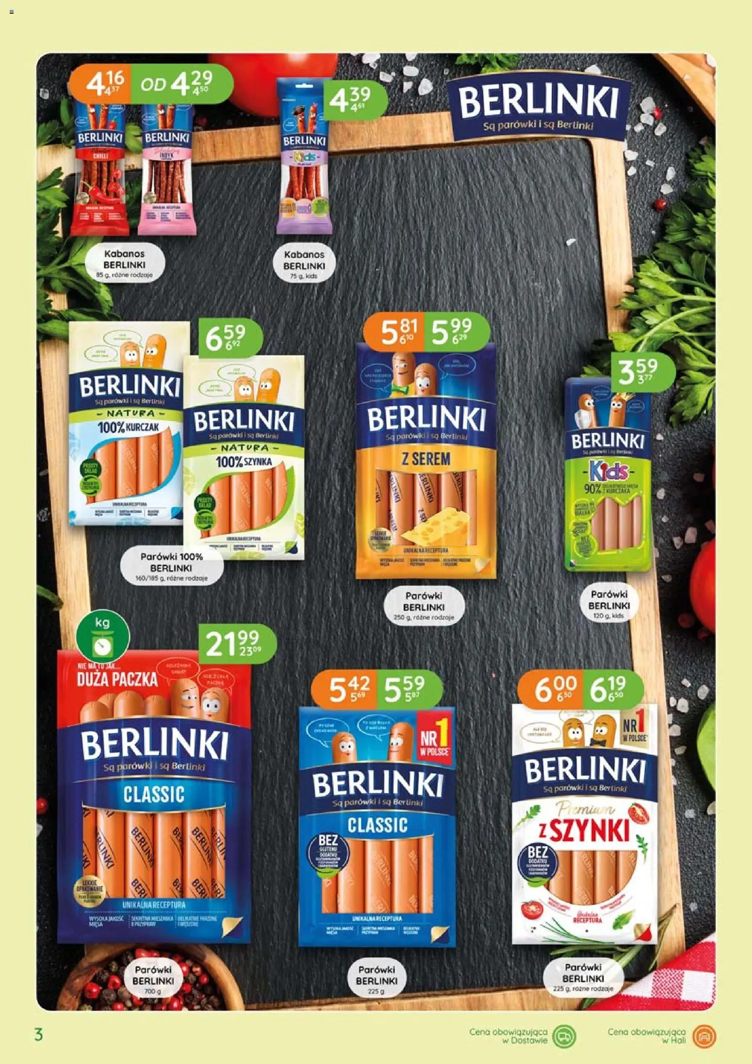 Eurocash gazetka - Katalog Wędlin od 04.06.2026 | Strona: 3 | Produkty: Parówki berlinki, Kurczak, Parówki, Szynka