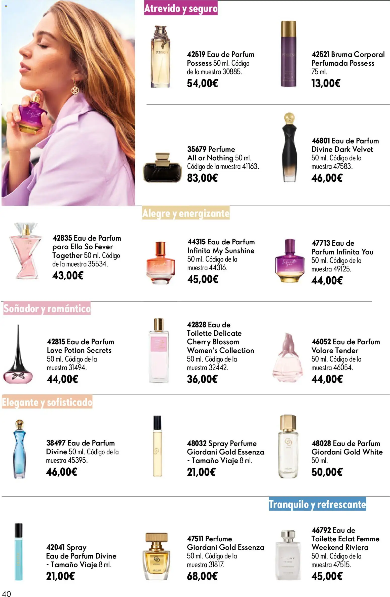 Oriflame - Catálogo Campaña 9 │ válido desde el 24/06/2026 | Página: 40 | Productos: Perfume, Eau de toilette, Eau de parfum