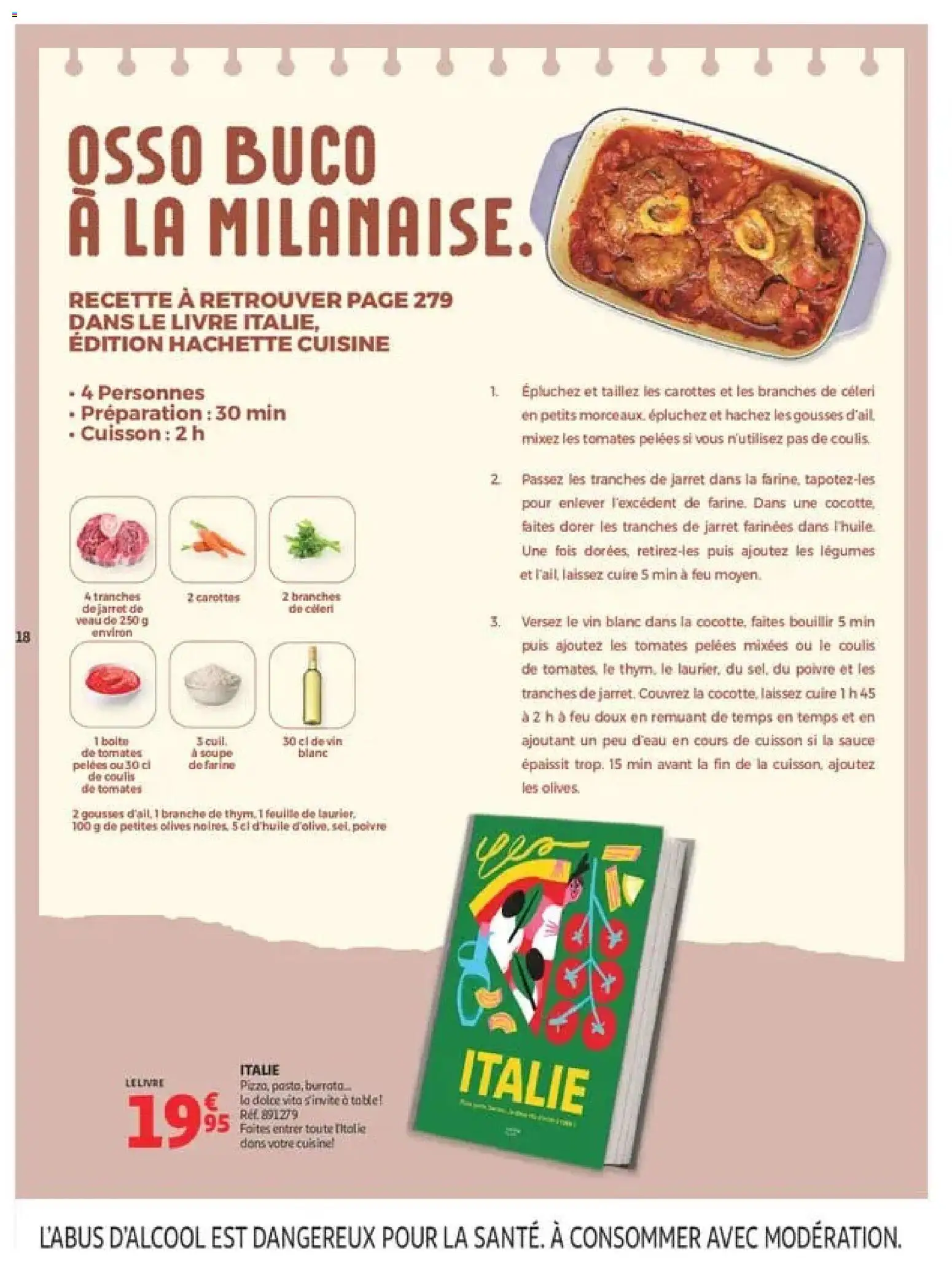 {H1} | Page: 18 | Produits: Tomates pelées, Olives, Table, Burrata