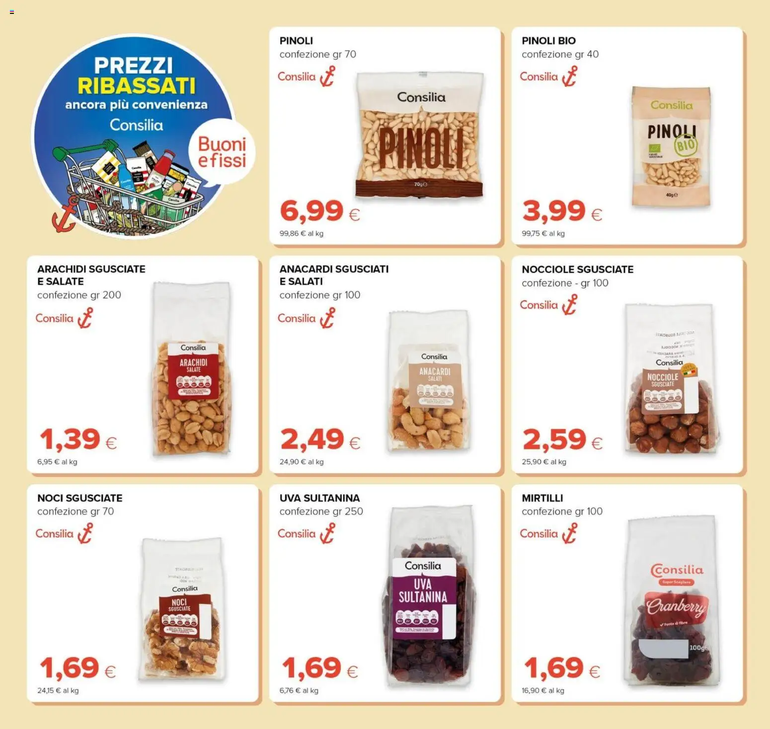 Volantino Tigre del 21/08/2026 | Pagina: 2 | Prodotti: Nocciole, Uva, Mirtilli, Arachidi