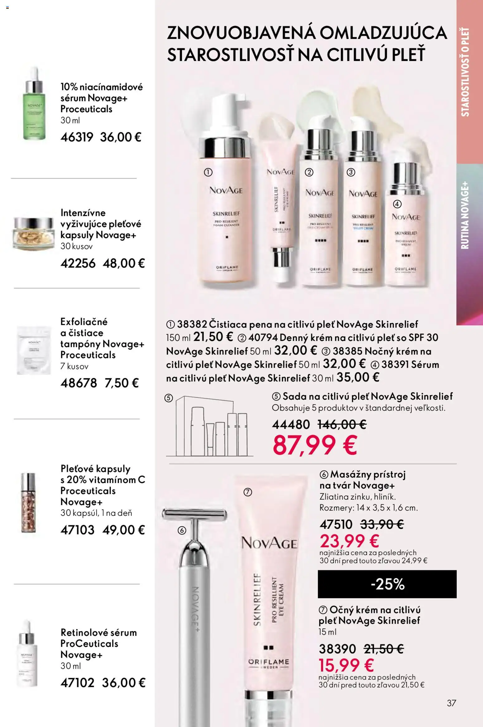 Nové Oriflame akcie – leták je platný od 25.03.2026 | Strana: 37 | Produkty: Masážny prístroj, Krém, Pena